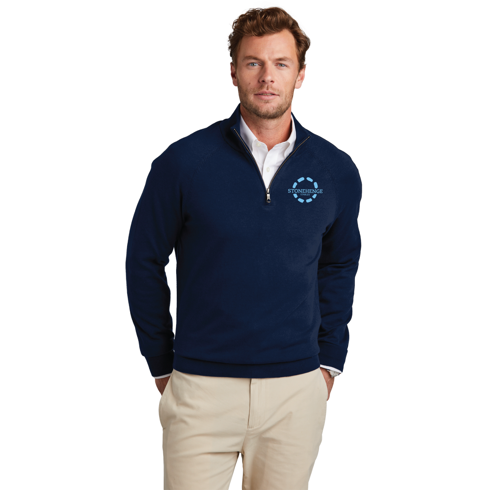 Stonehenge Stables Brooks Brothers® Cotton Stretch 1/4-Zip Sweater