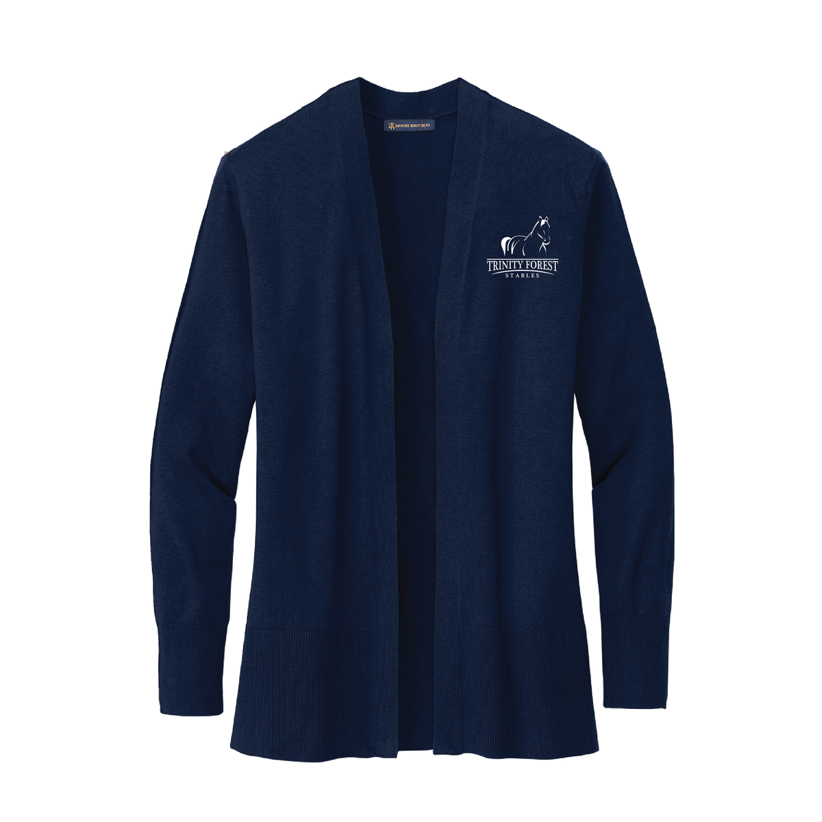 Trinity Forest Stables Women's Brooks Brothers Cotton Stretch Long Cardigan Sweater