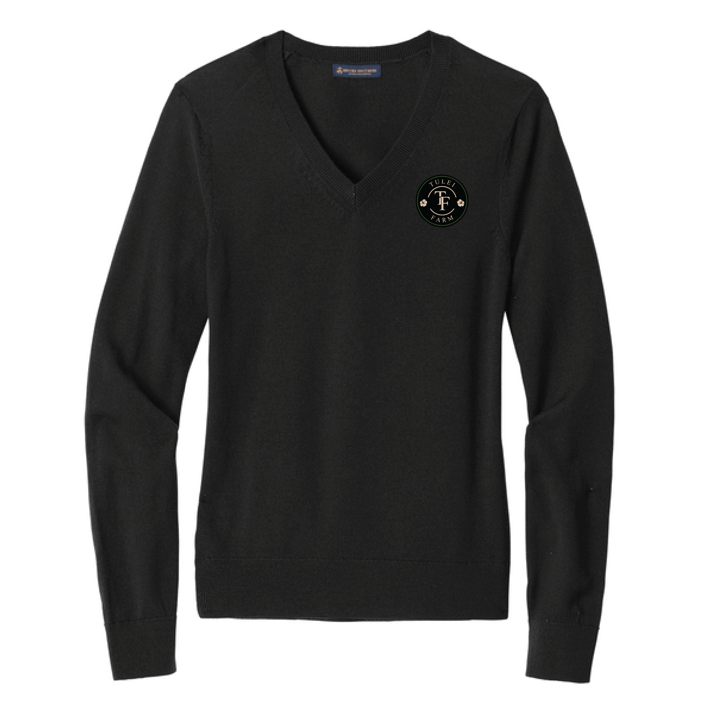 Tulei Farm Women's Brooks Brothers Washable Merino Wool V-Neck Sweater