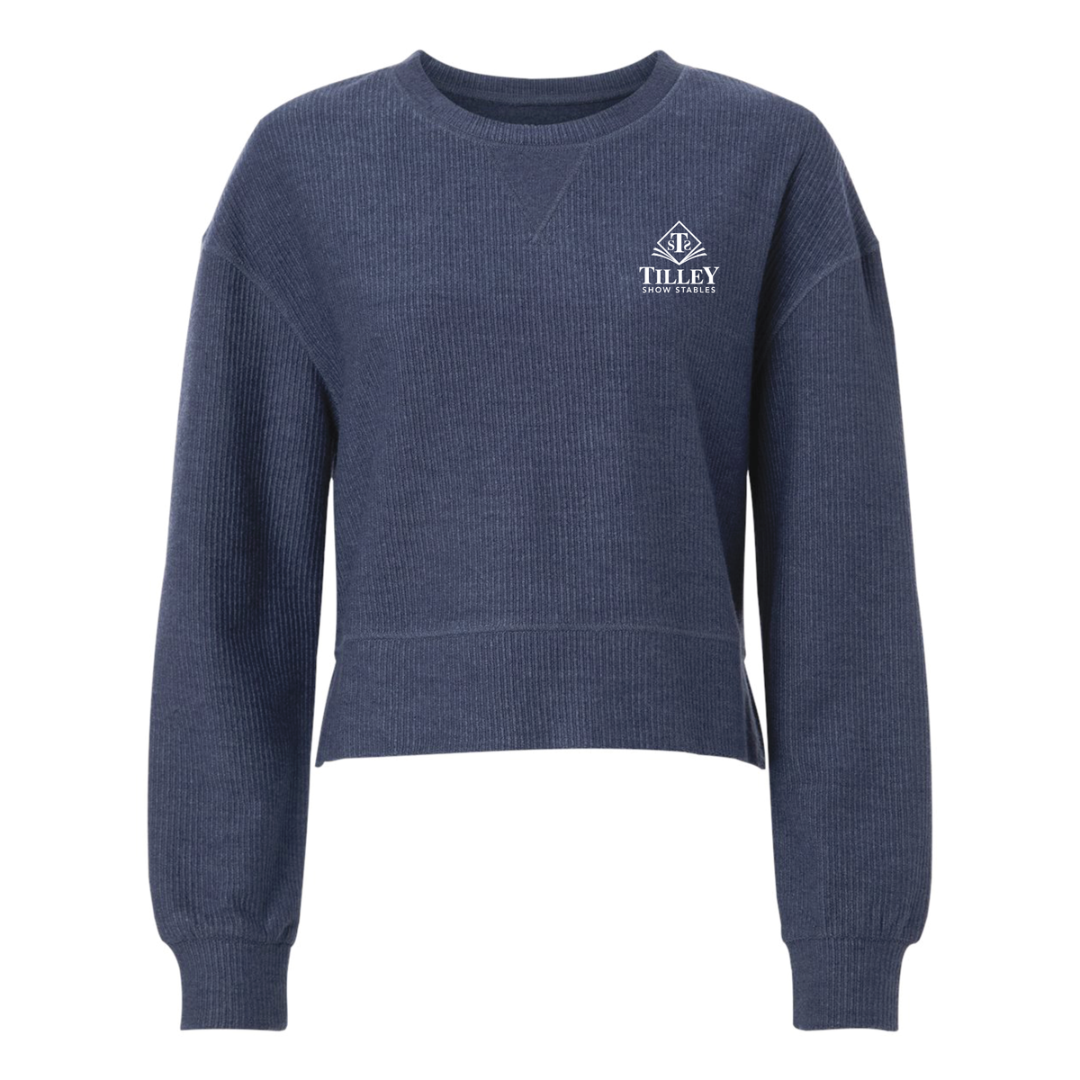 Tilley Show Stables Women's Boxercraft Rib Knit Corded Boxy Crewneck Sweatshirt