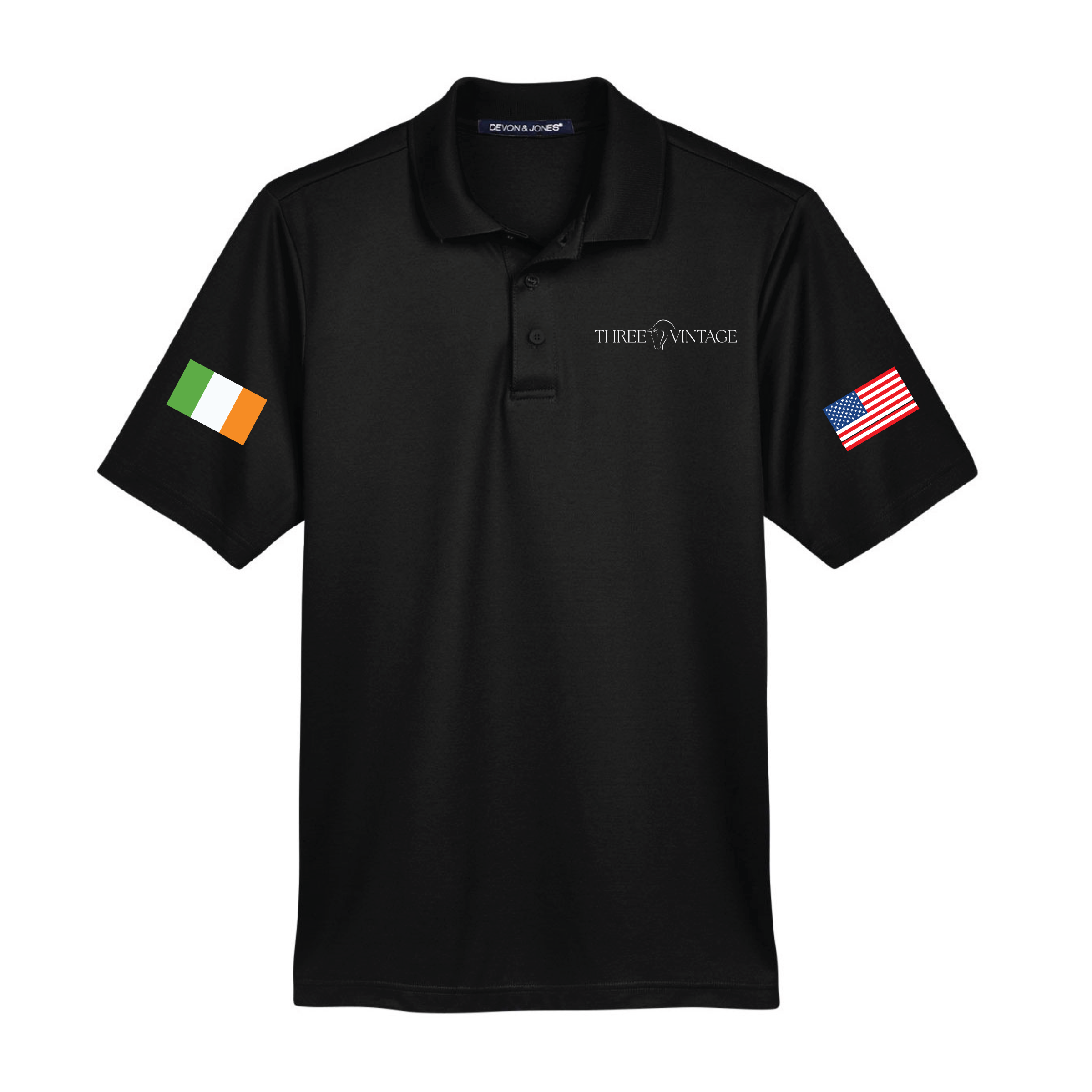 Three Vintage Men's Devon & Jones Performance Polo