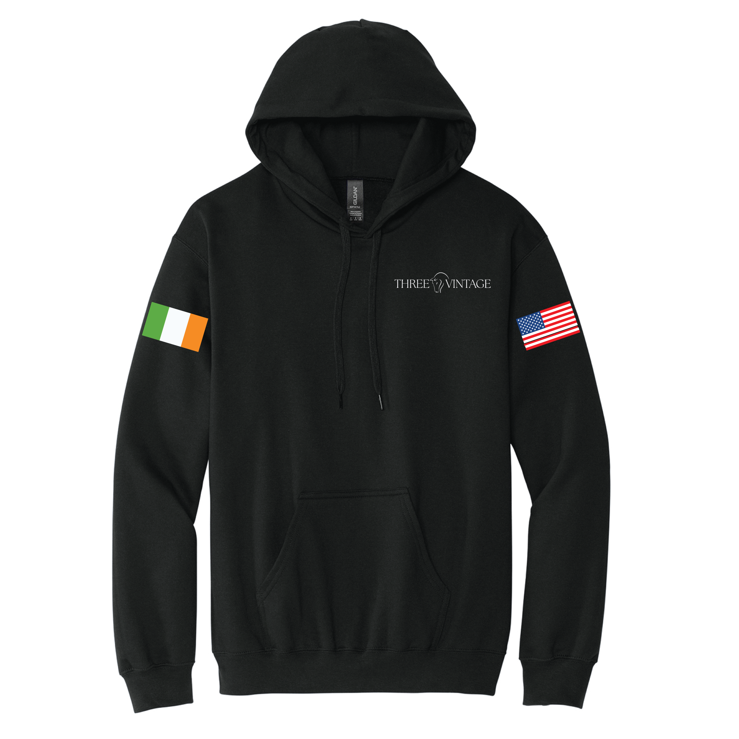 Three Vintage Unisex Gildan Softstyle Pullover Hooded Sweatshirt