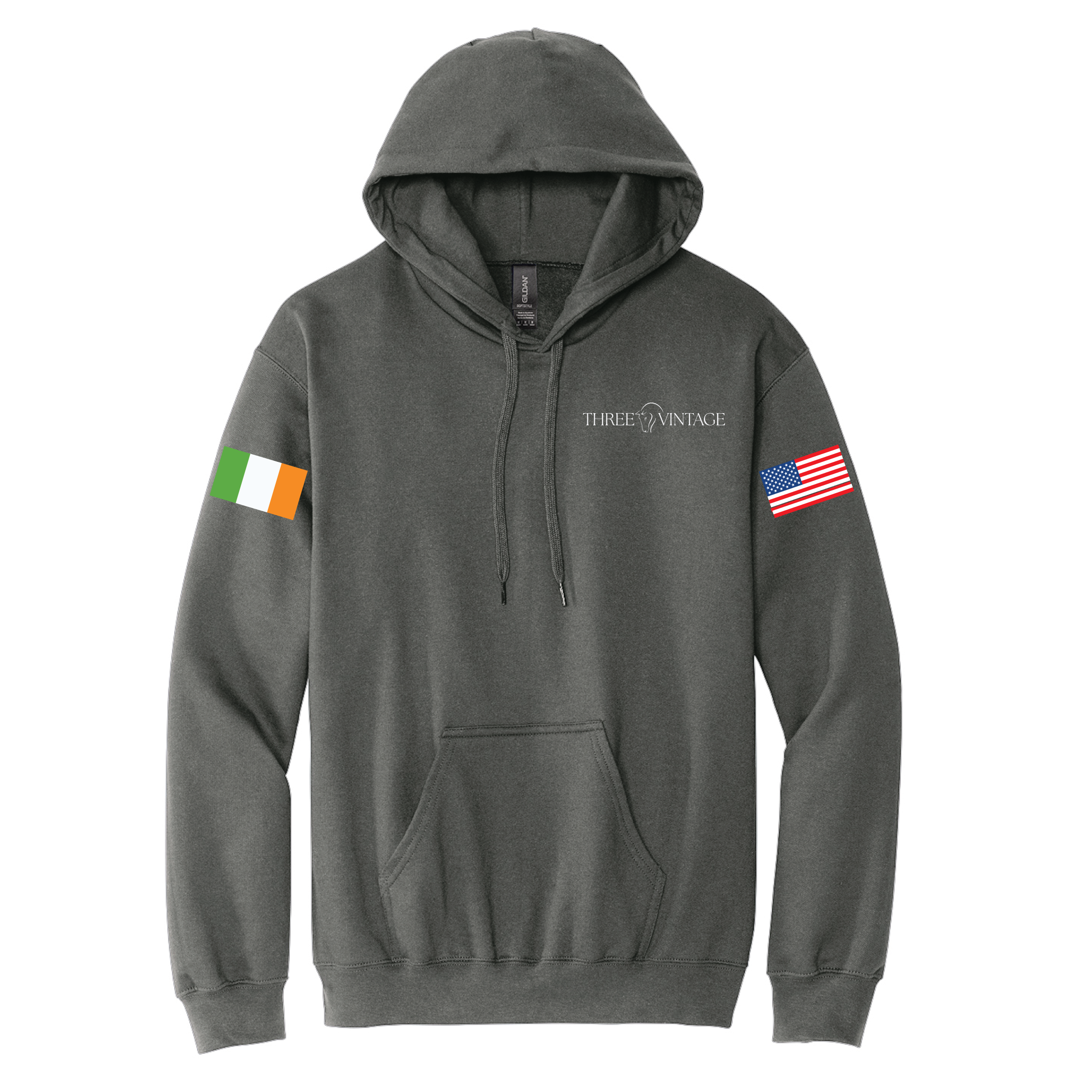 Three Vintage Unisex Gildan Softstyle Pullover Hooded Sweatshirt