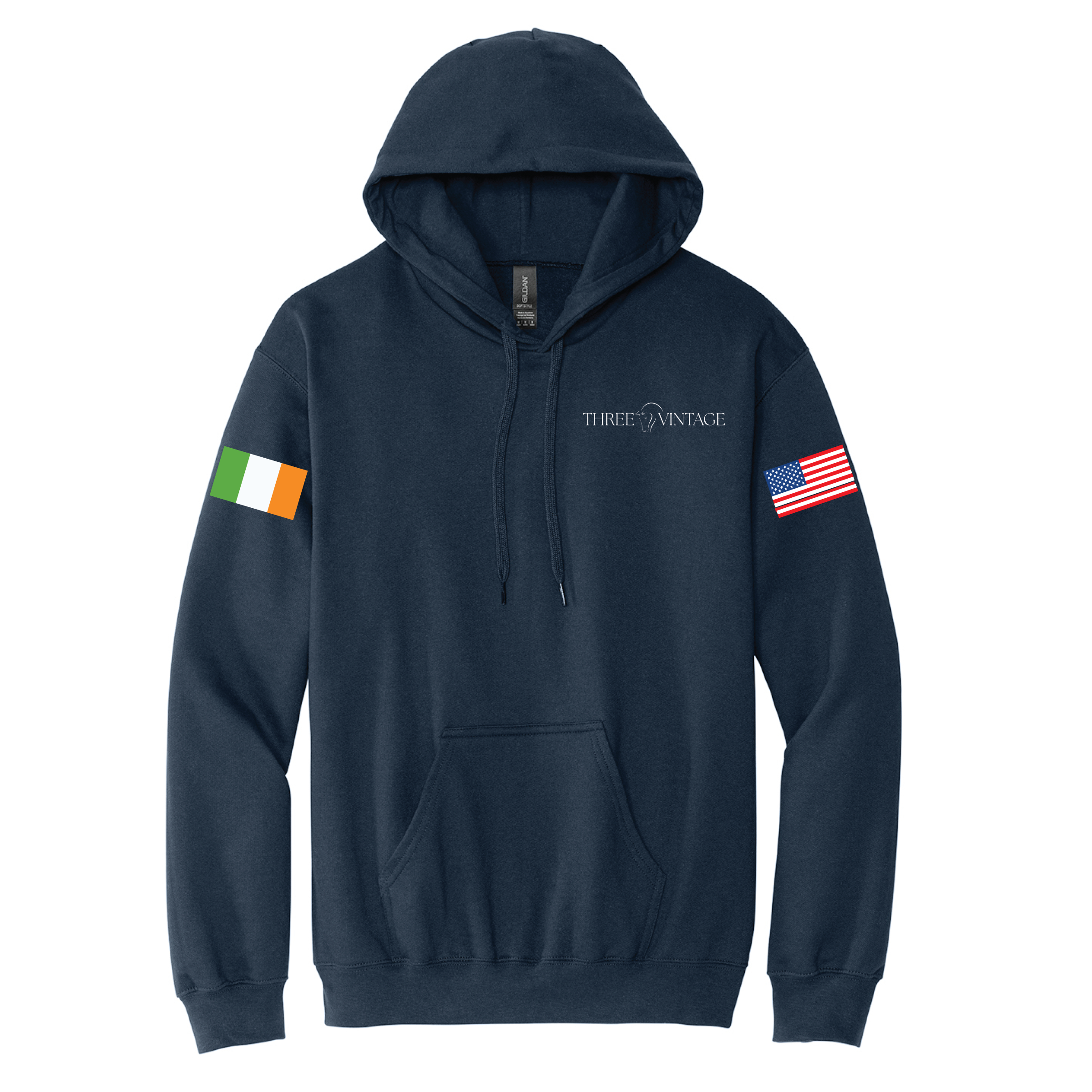 Three Vintage Unisex Gildan Softstyle Pullover Hooded Sweatshirt