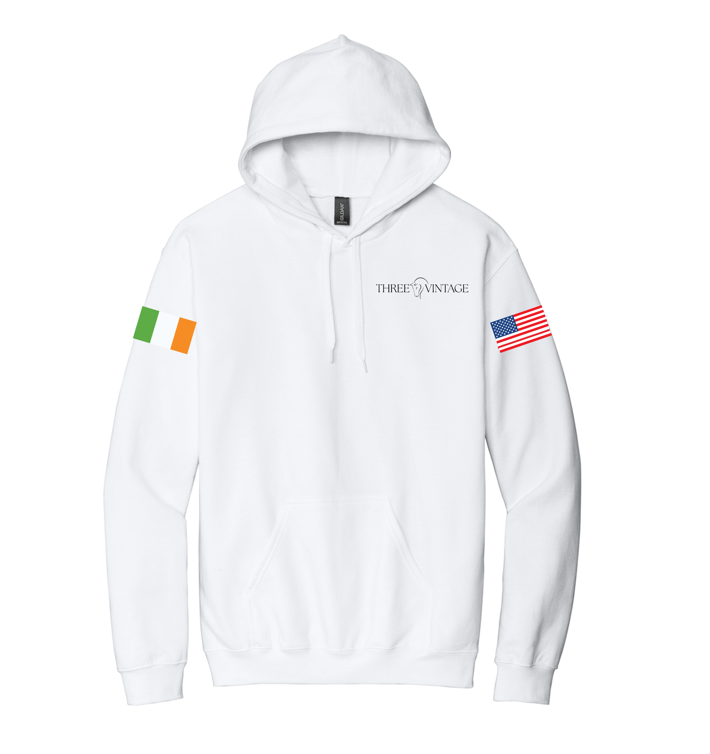 Three Vintage Unisex Gildan Softstyle Pullover Hooded Sweatshirt