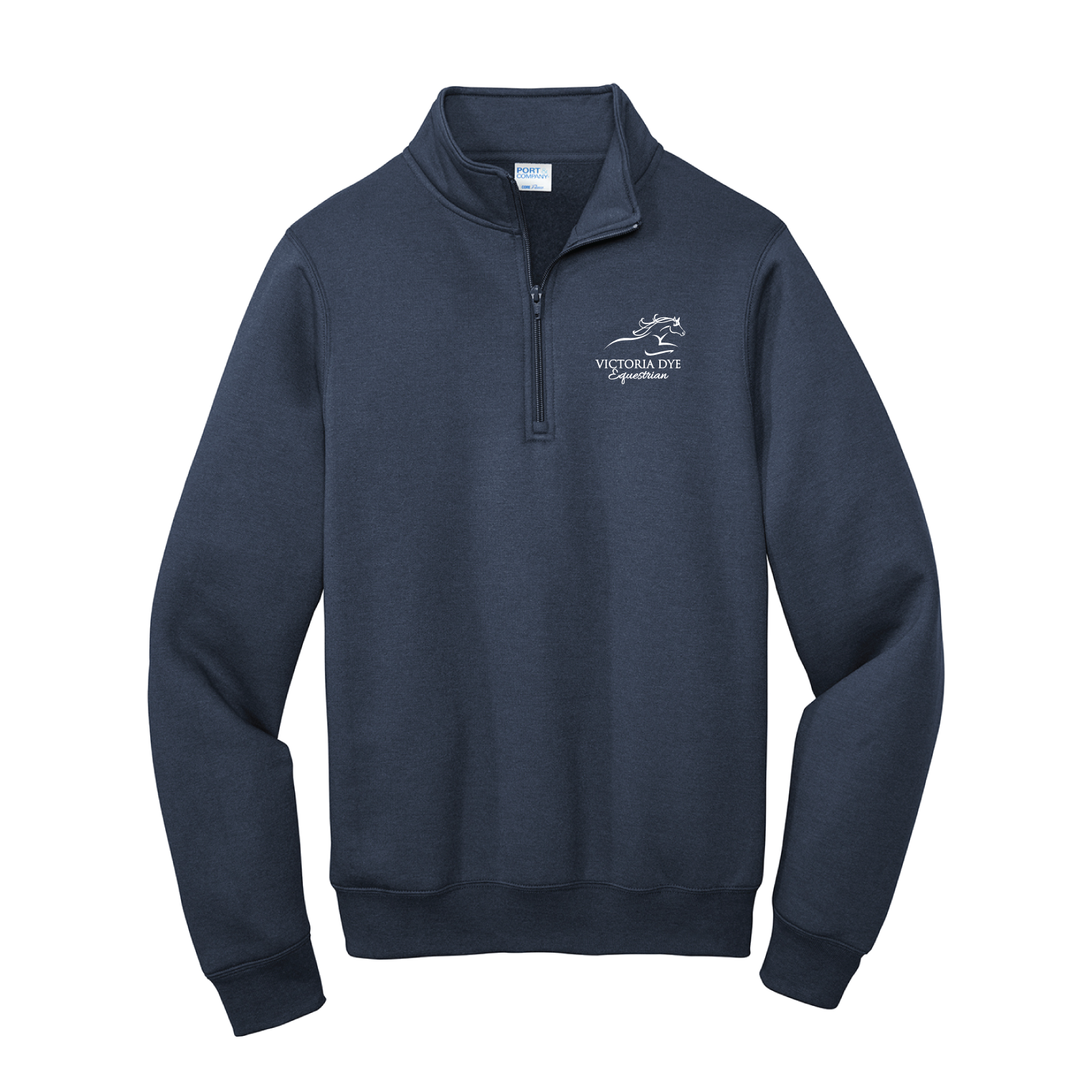Victoria Dye Equestrian Unisex Port & Company Core Fleece 1/4 Zip Pullover Sweatshirt