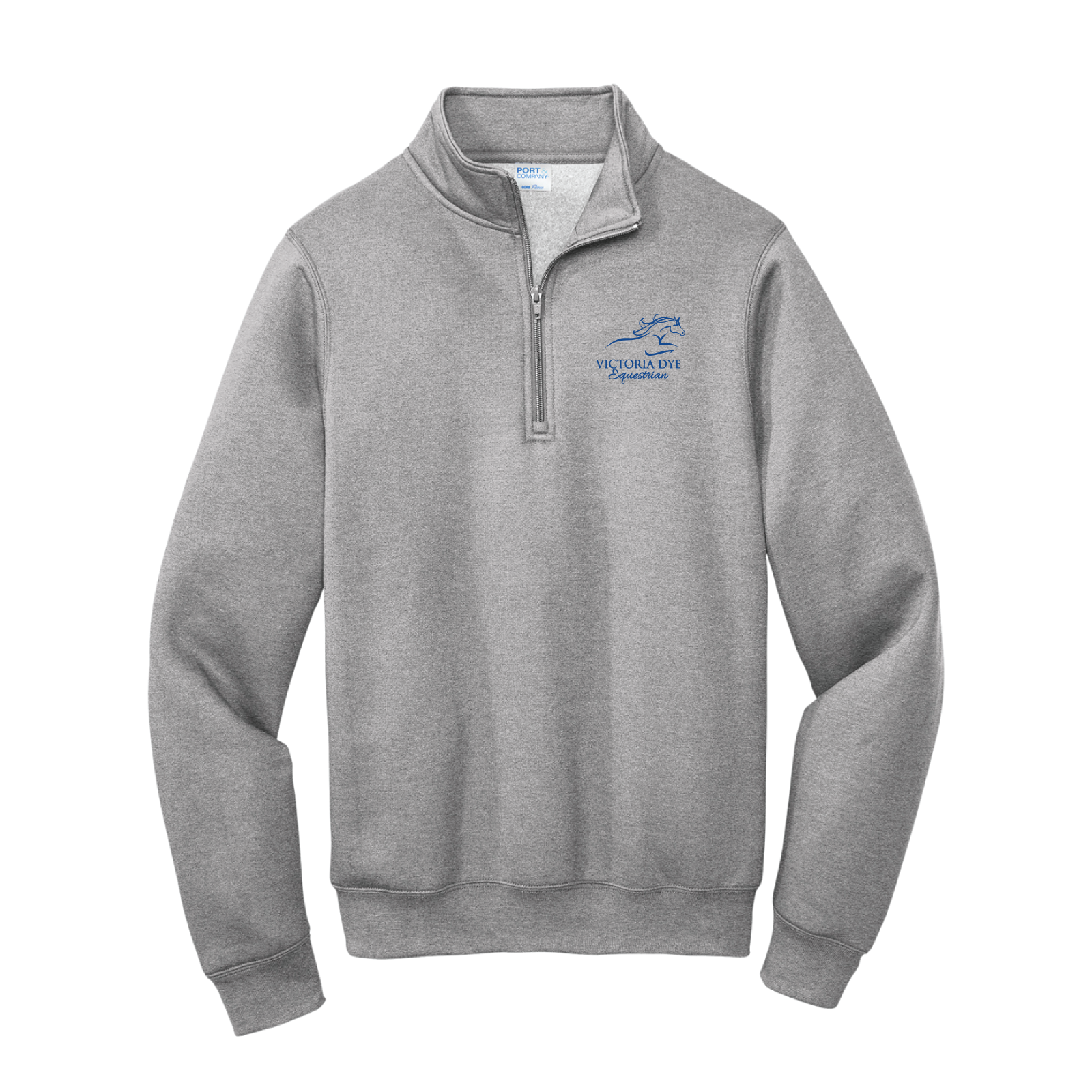 Victoria Dye Equestrian Unisex Port & Company Core Fleece 1/4 Zip Pullover Sweatshirt