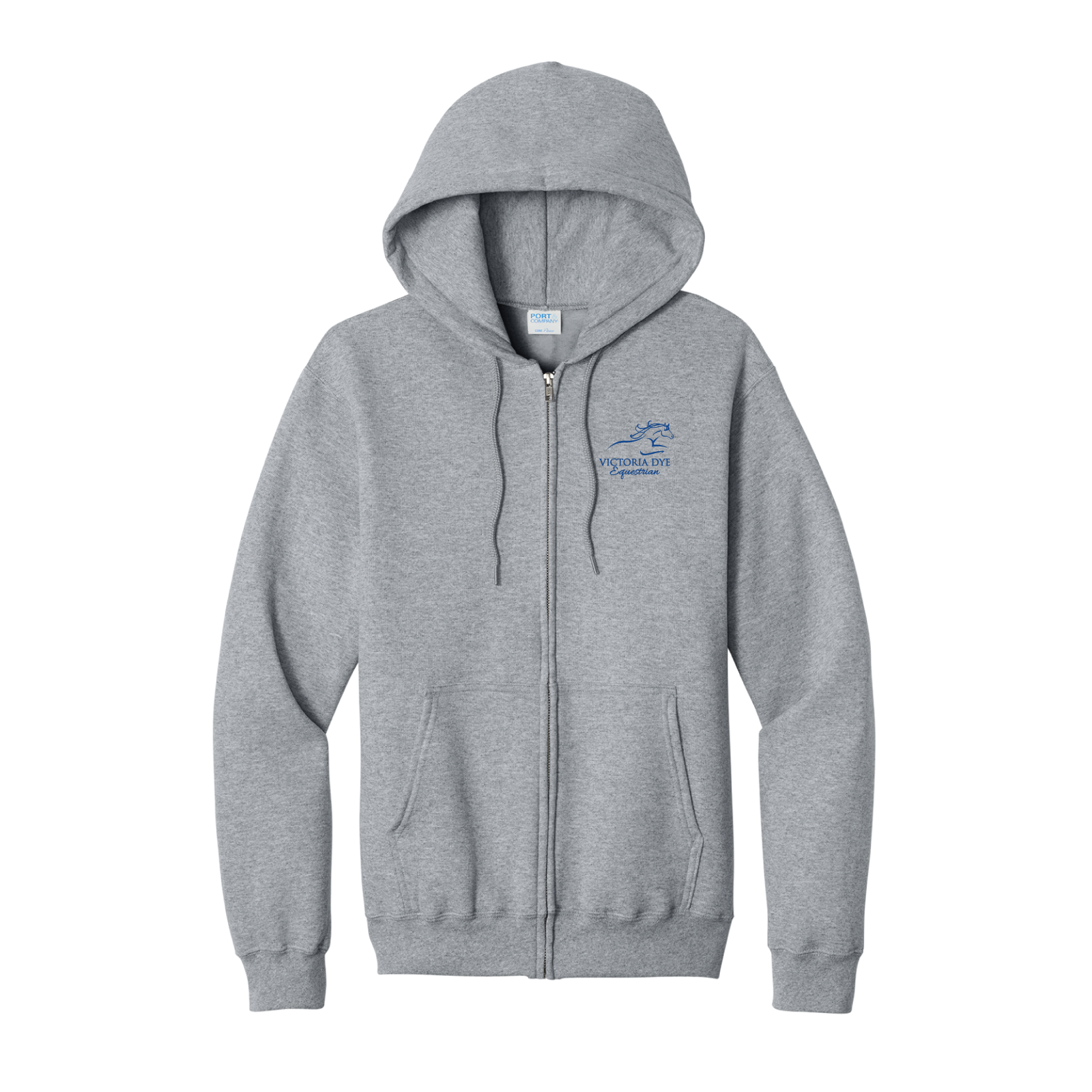 Victoria Dye Equestrian Men's Port & Co. Core Fleece Full-Zip Hoodie