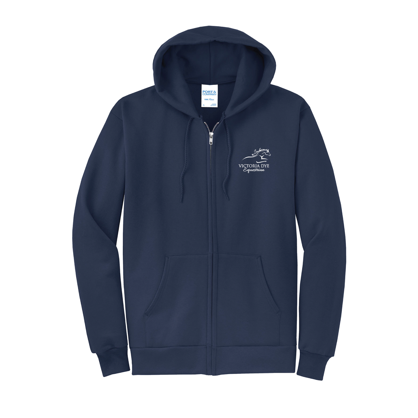 Victoria Dye Equestrian Men's Port & Co. Core Fleece Full-Zip Hoodie