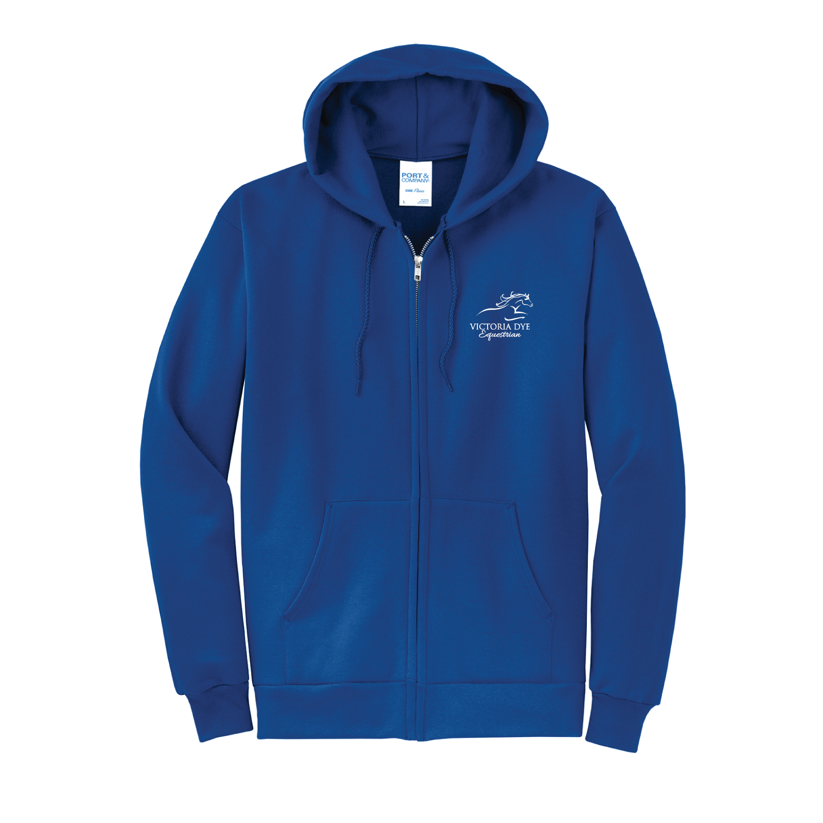 Victoria Dye Equestrian Men's Port & Co. Core Fleece Full-Zip Hoodie