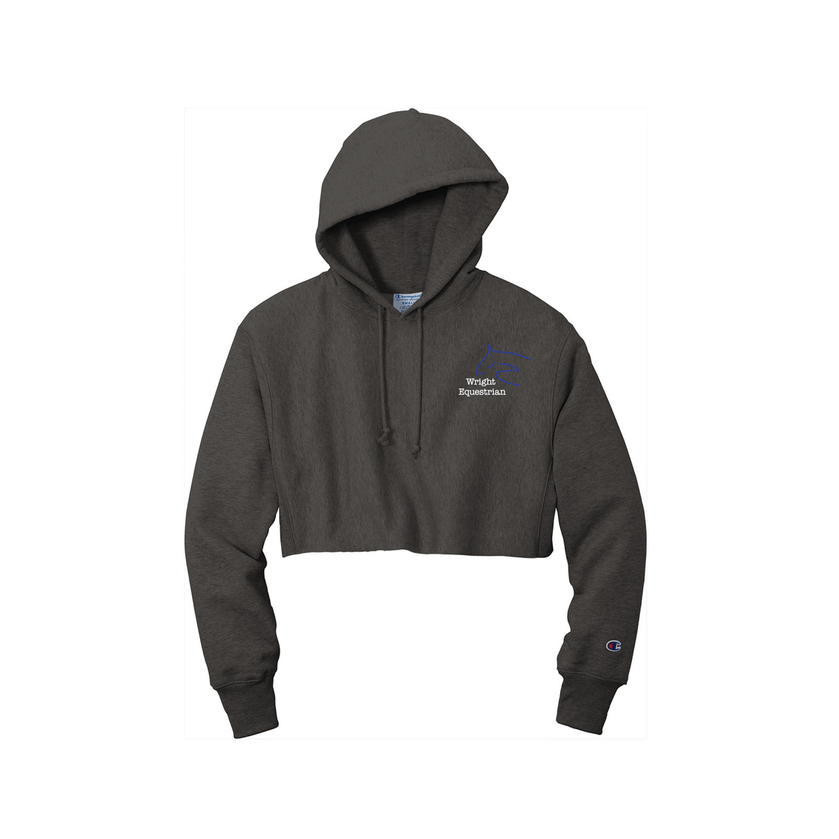 Wright Equestrian Women's Champion Reverse Weave Cropped Cut-Off Hoodie