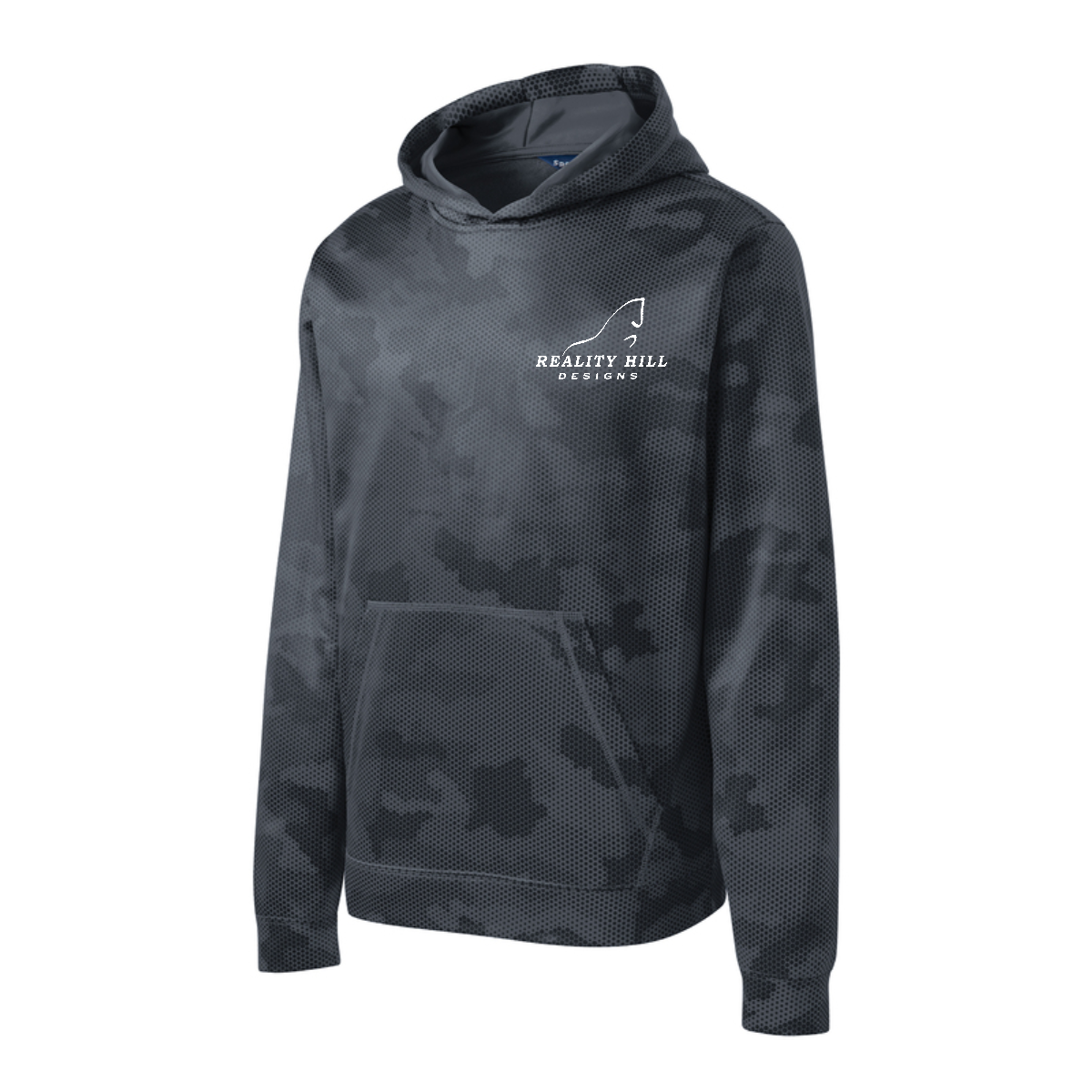 Youth Sport-Tek Sport-Wick CamoHex Fleece Hooded Pullover
