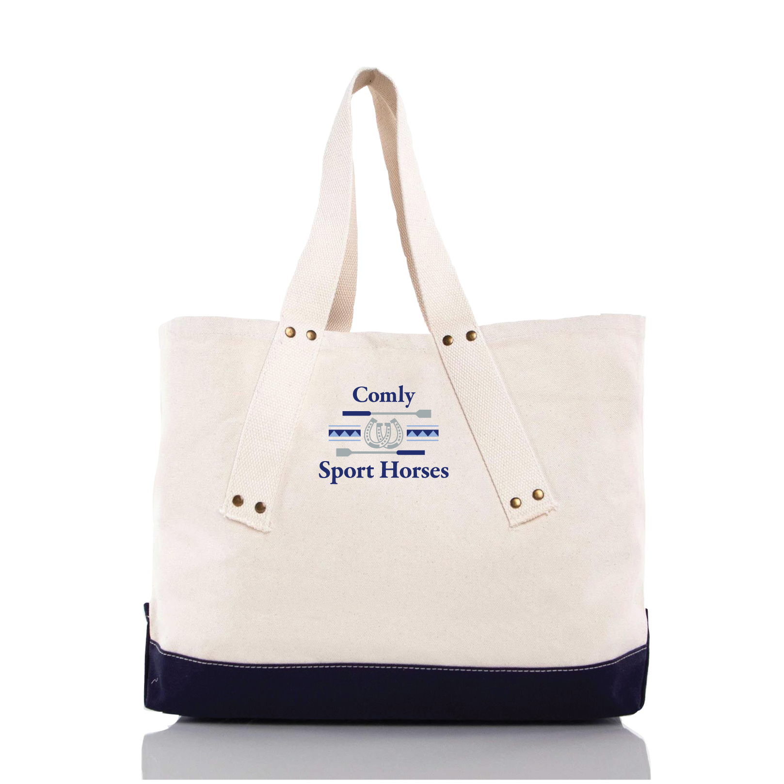 Comly Sport Horses CB Station Grommet Tote Bag
