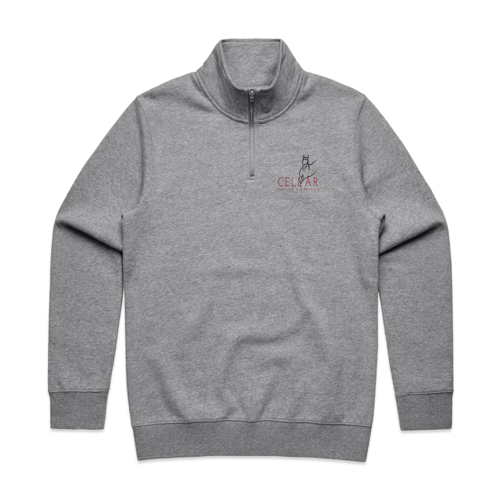 Cellar Farm Men's AS Colour Half Zip Crew