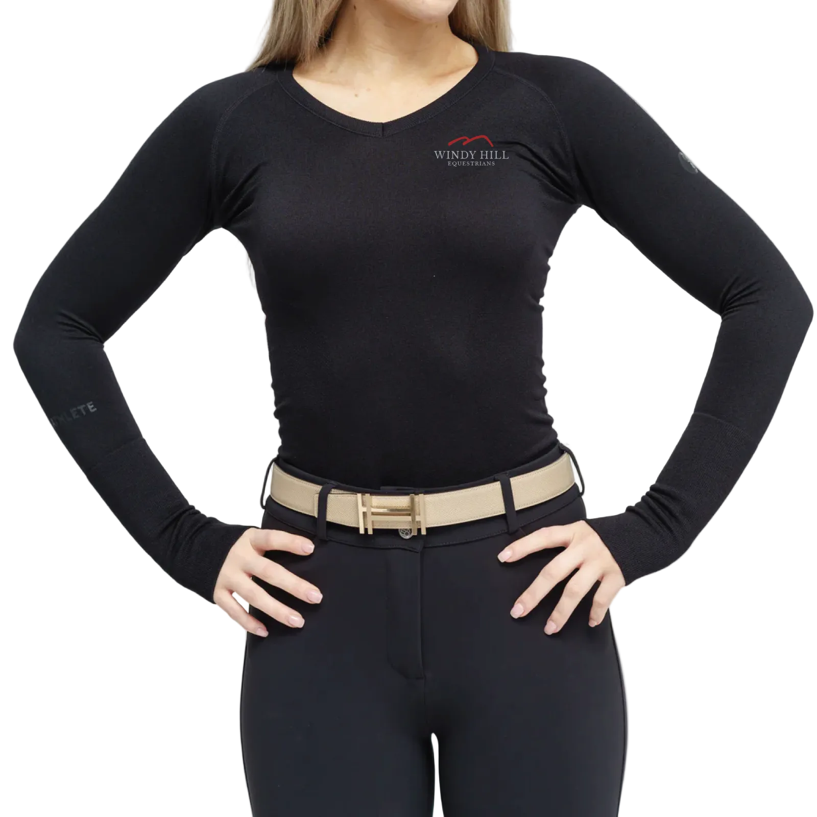 Windy Hill Equestrians Women's TKEQ 'Kennedy' Seamless Long Sleeve V-Neck