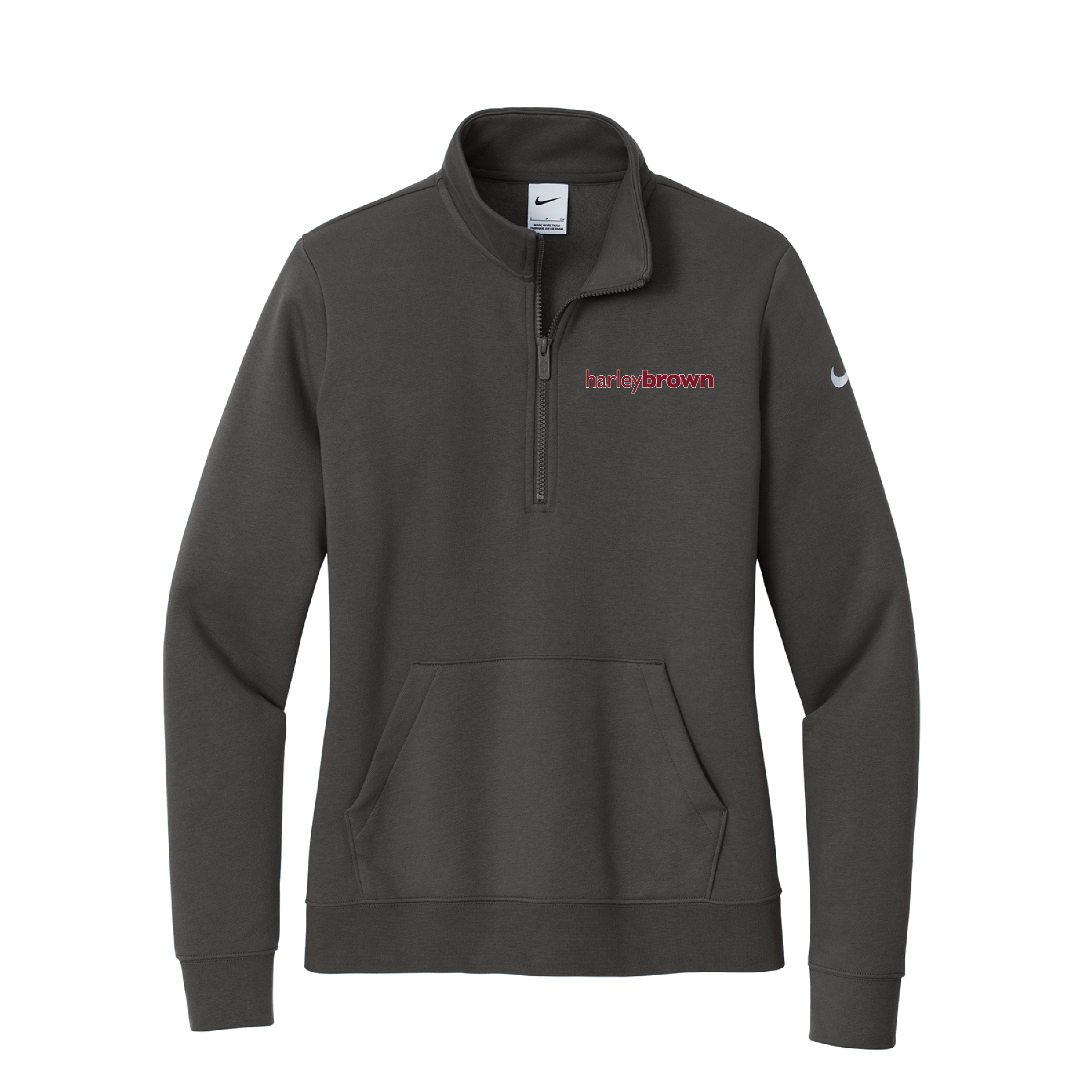 Harley Brown Equestrian Women's Nike Club Fleece Half-Zip Pullover