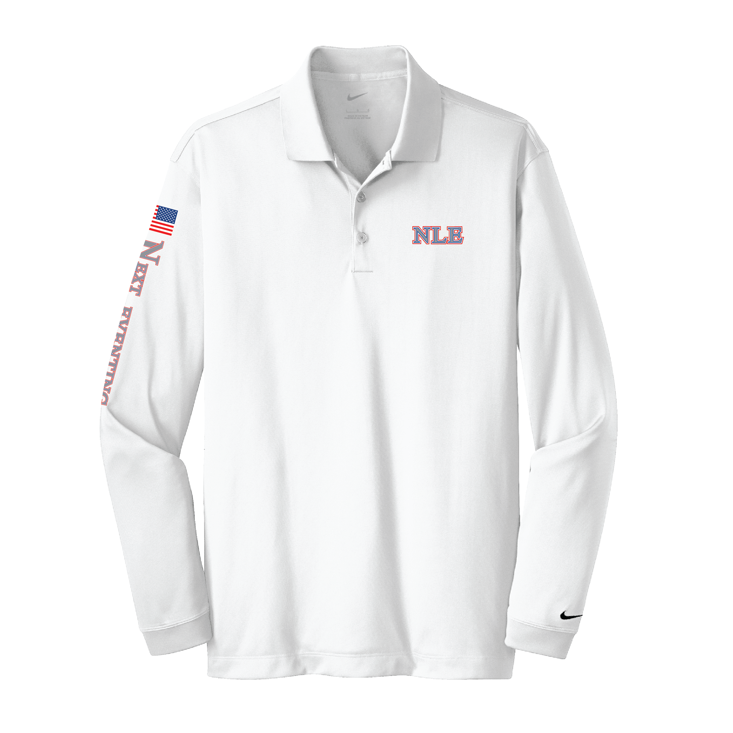 Next Level Eventing Men's Nike Long Sleeve Stretch Dri-FIT Polo