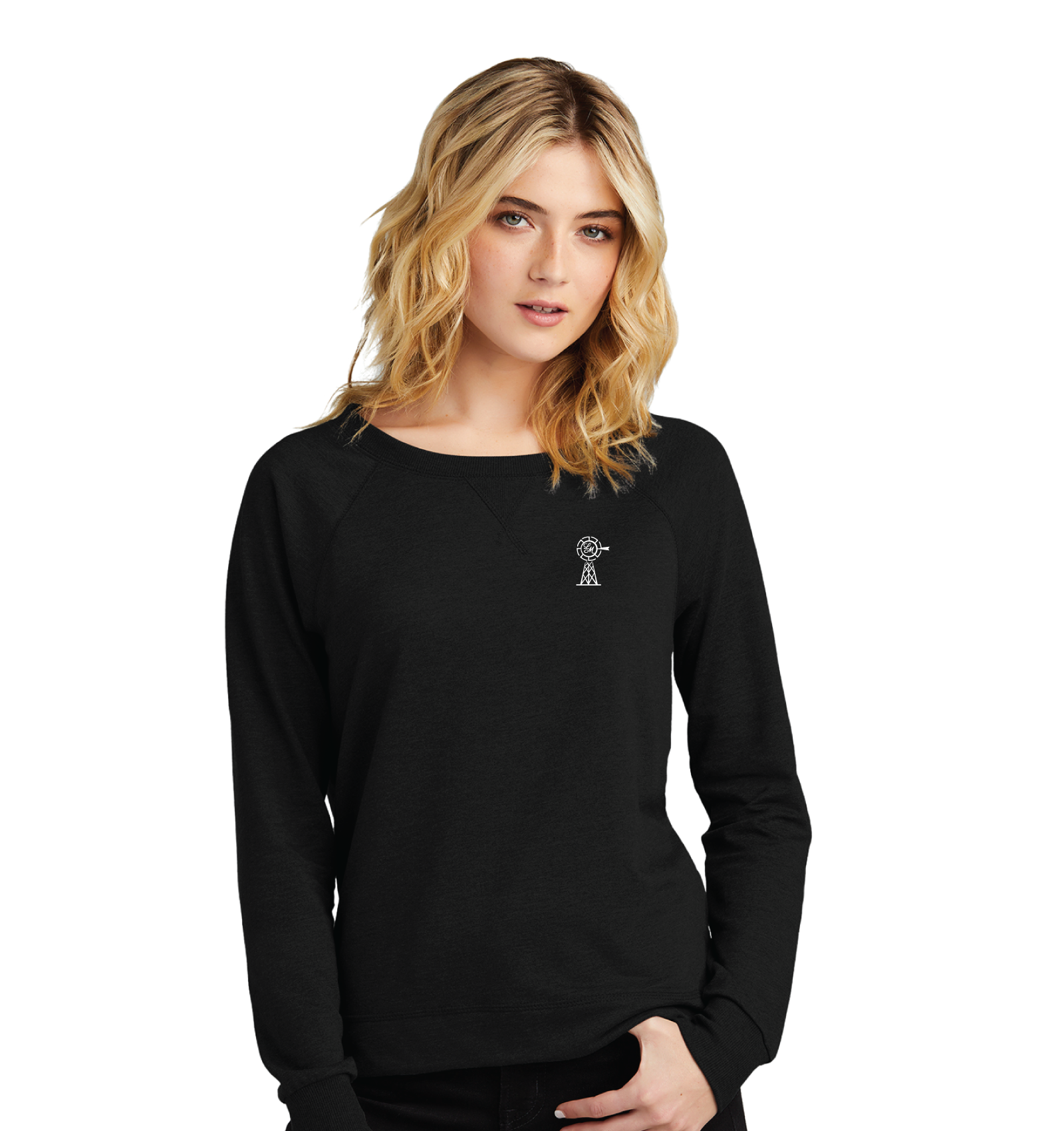 Larkin Meadows Women's District Featherweight French Terry Long Sleeve Crewneck