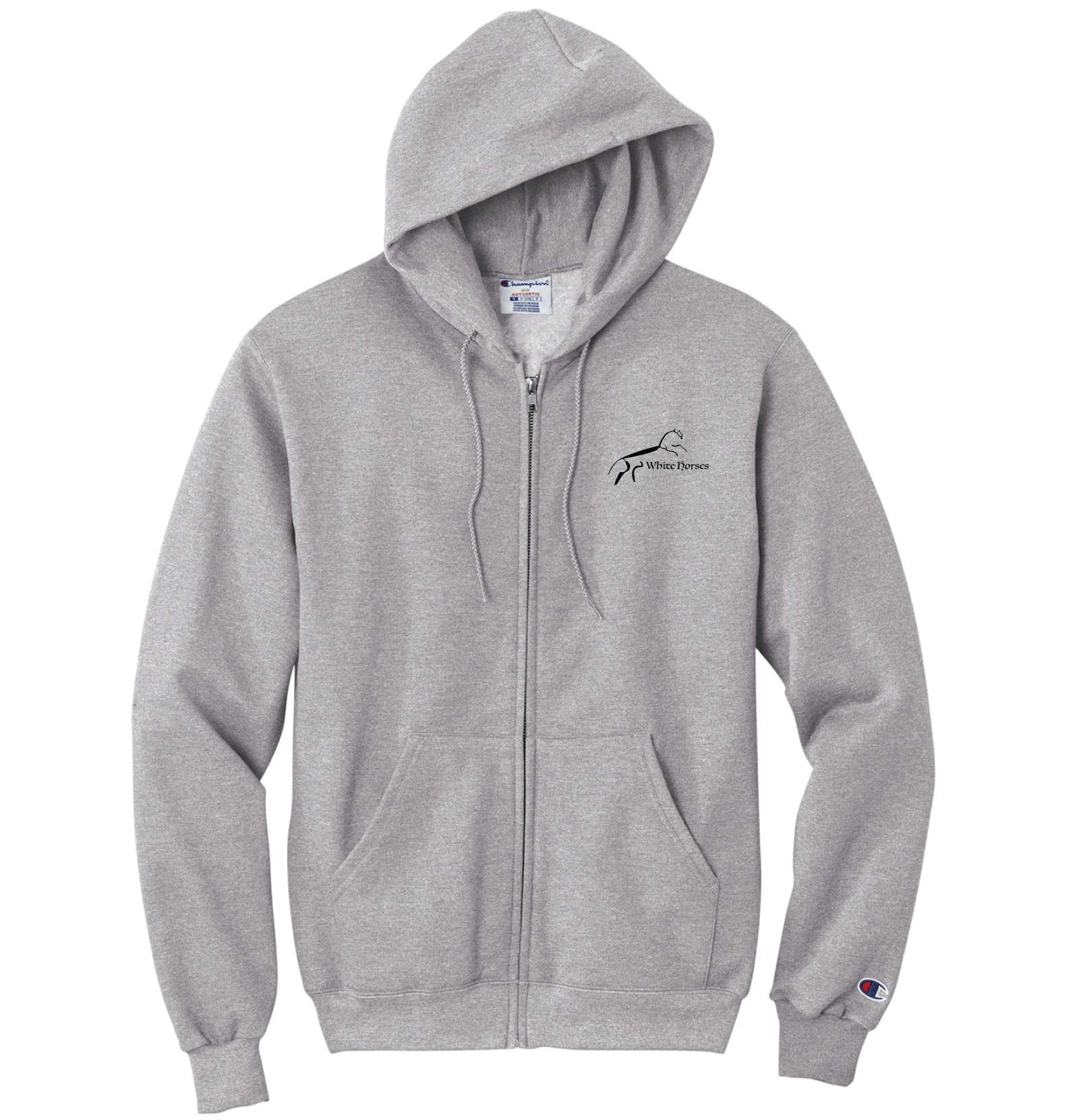 White Horses LLC Unisex Champion Powerblend Full-Zip Hoodie