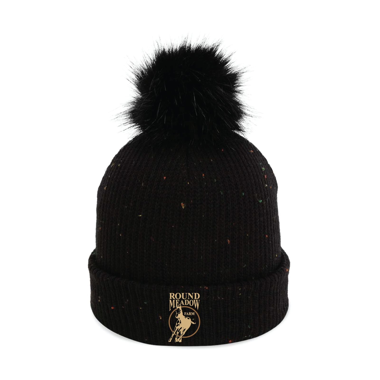 Round Meadow Farm Imperial Pom Cuffed Beanie