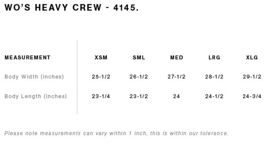 Women's Ascolour Heavy Crew