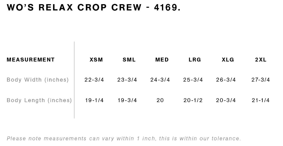 Eighteen Acres Farm Women's AScolour Relax Crop Crew