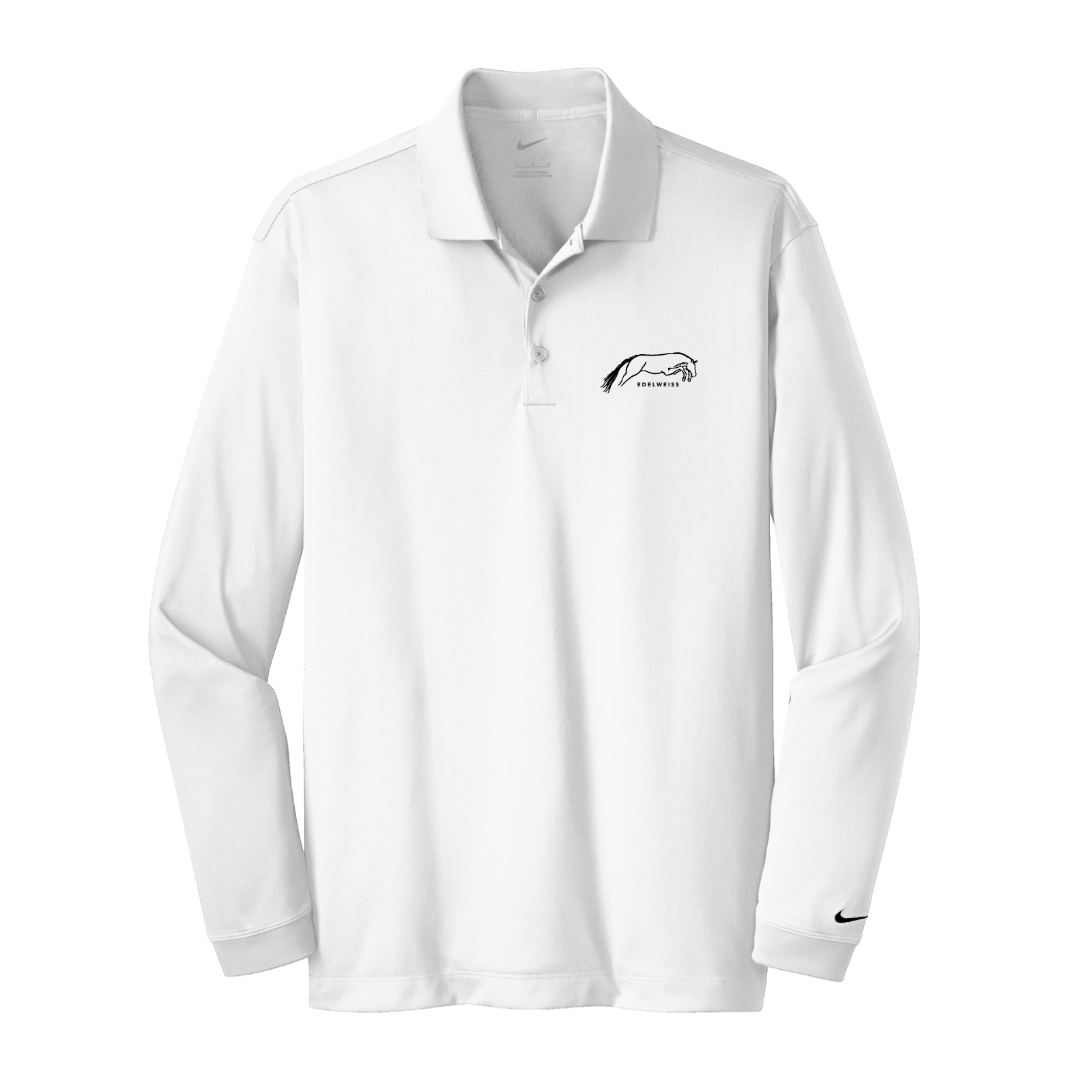 Edelweiss Farms Men's Nike Long Sleeve Stretch Dri-FIT Polo