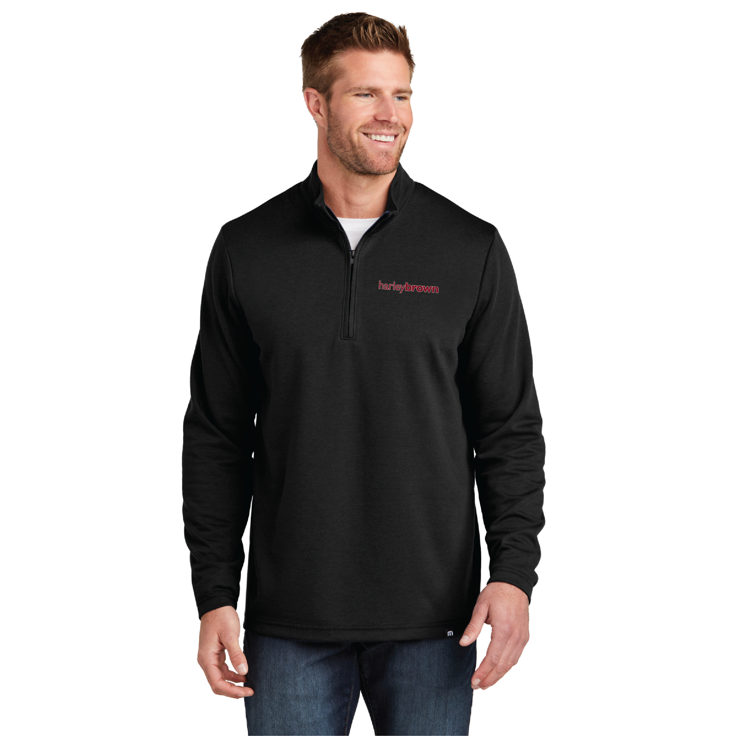 Harley Brown Equestrian Men's TravisMathew Coveside 1/4 Zip