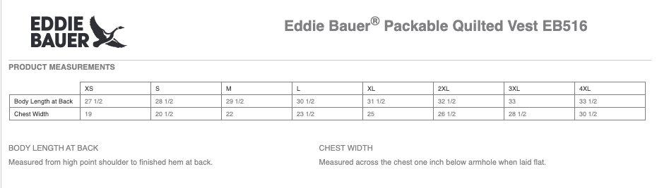 Edelweiss Farms Men's Eddie Bauer Packable Quilted Vest