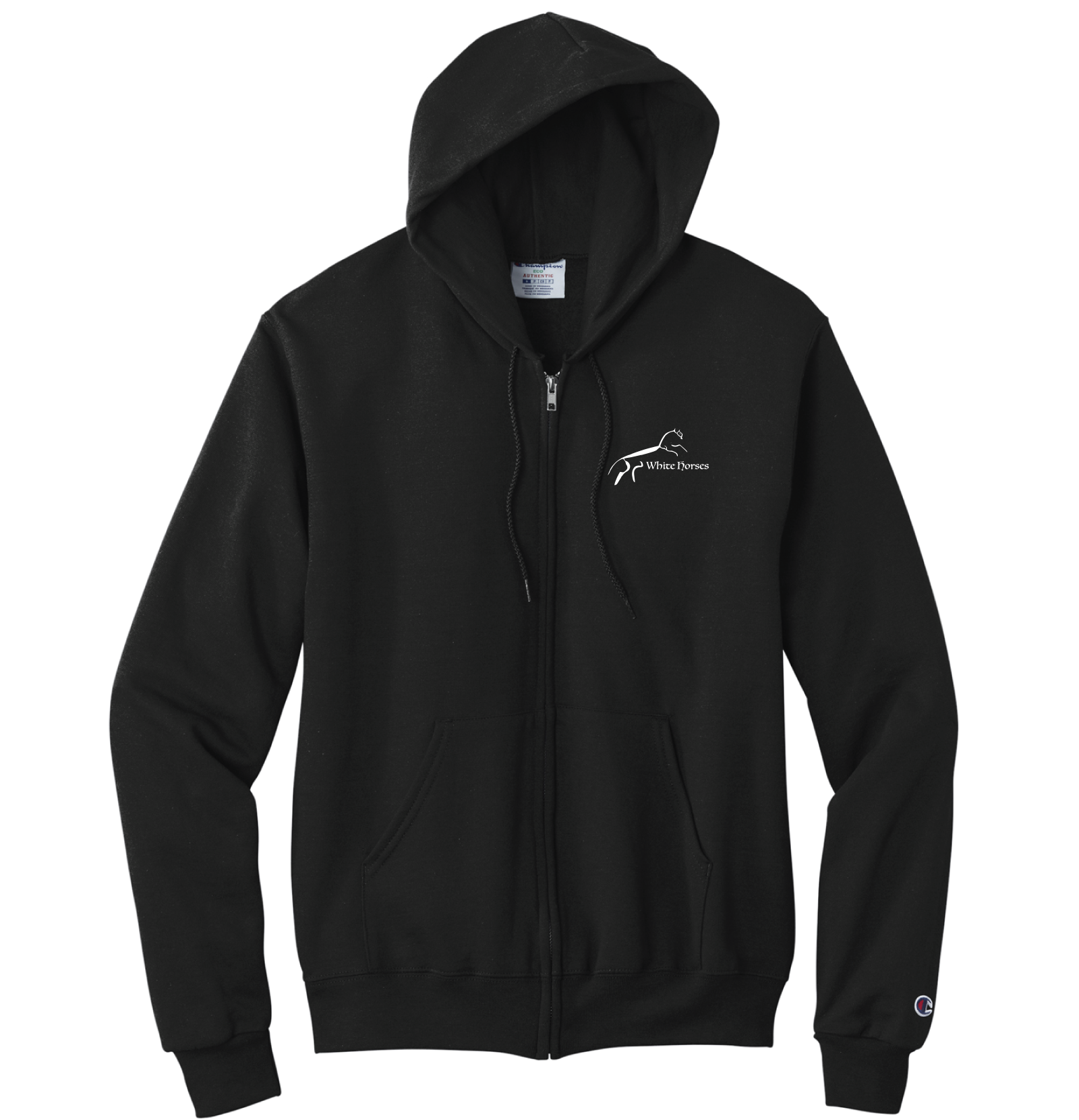 White Horses LLC Unisex Champion Powerblend Full-Zip Hoodie