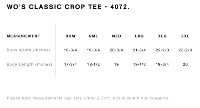 Women's Ascolour Classic Crop Tee