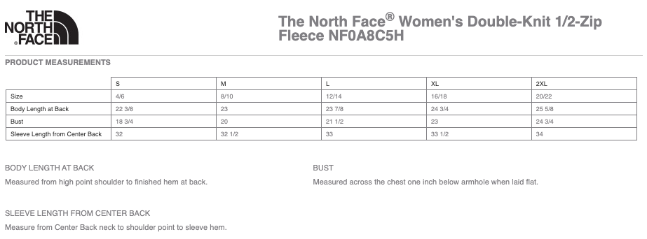 Edelweiss Farms Women's The North Face Double-Knit 1/2 Zip Fleece