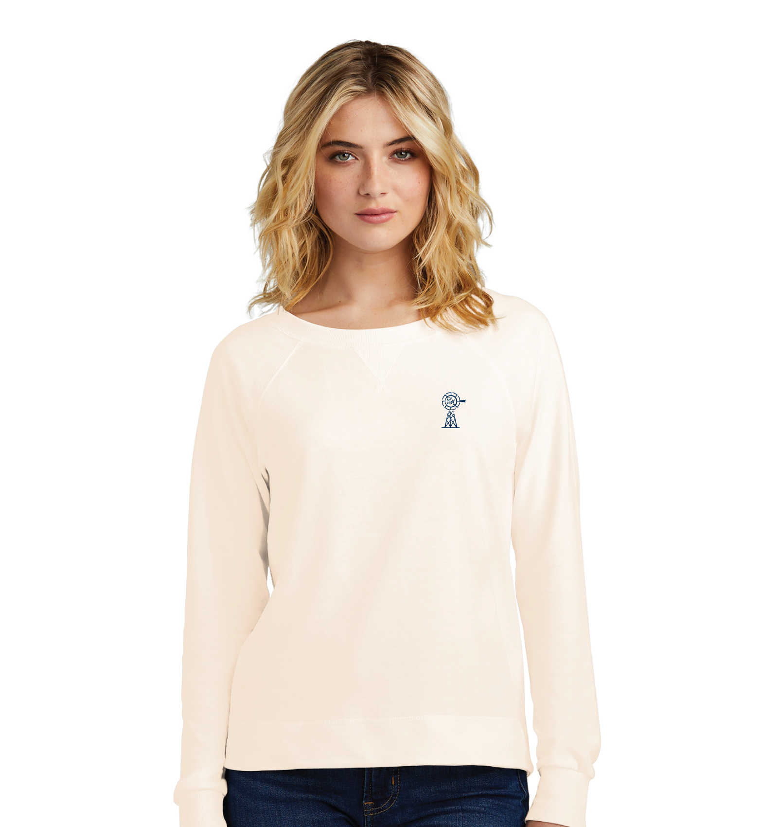 Larkin Meadows Women's District Featherweight French Terry Long Sleeve Crewneck