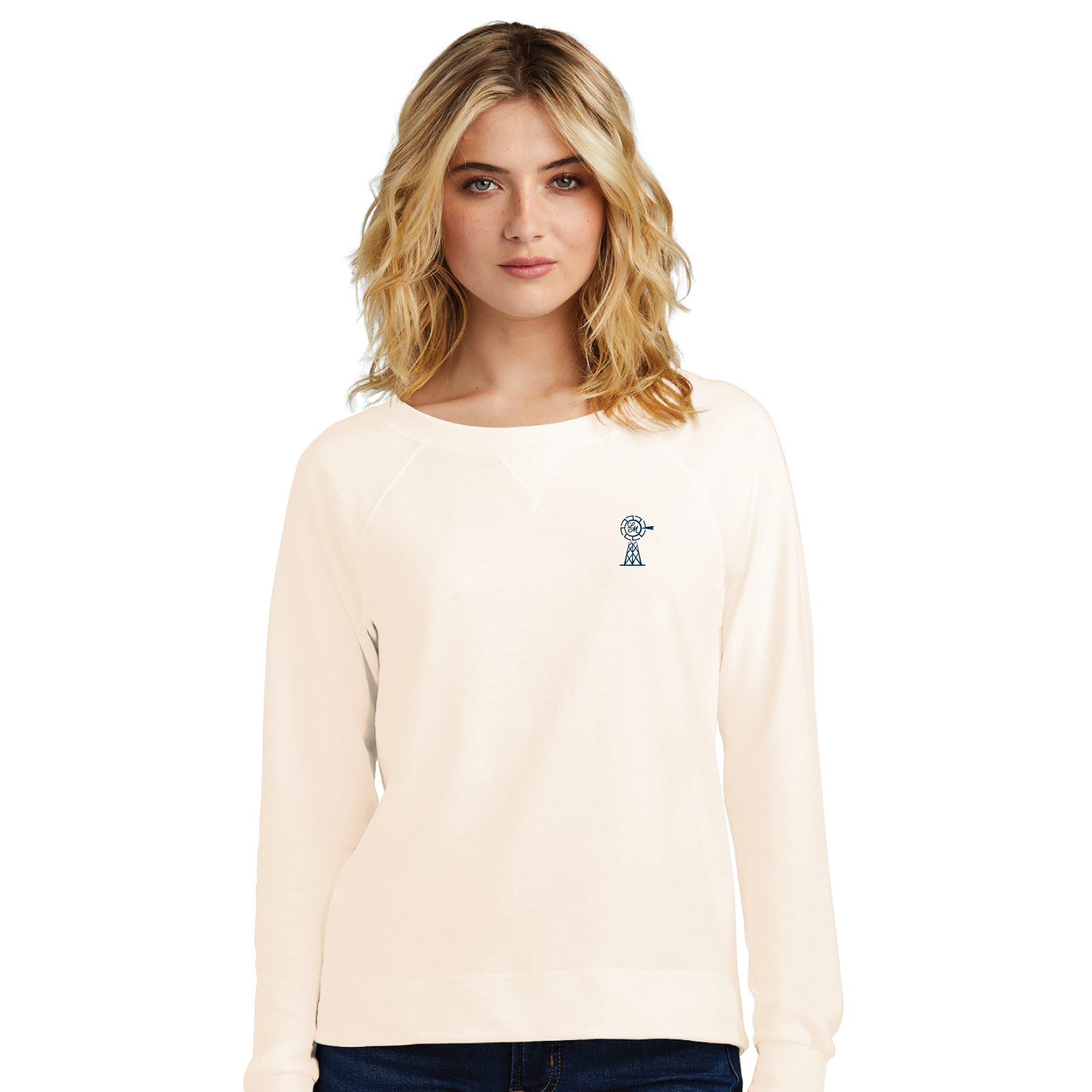 Larkin Meadows Women's District Featherweight French Terry Long Sleeve Crewneck