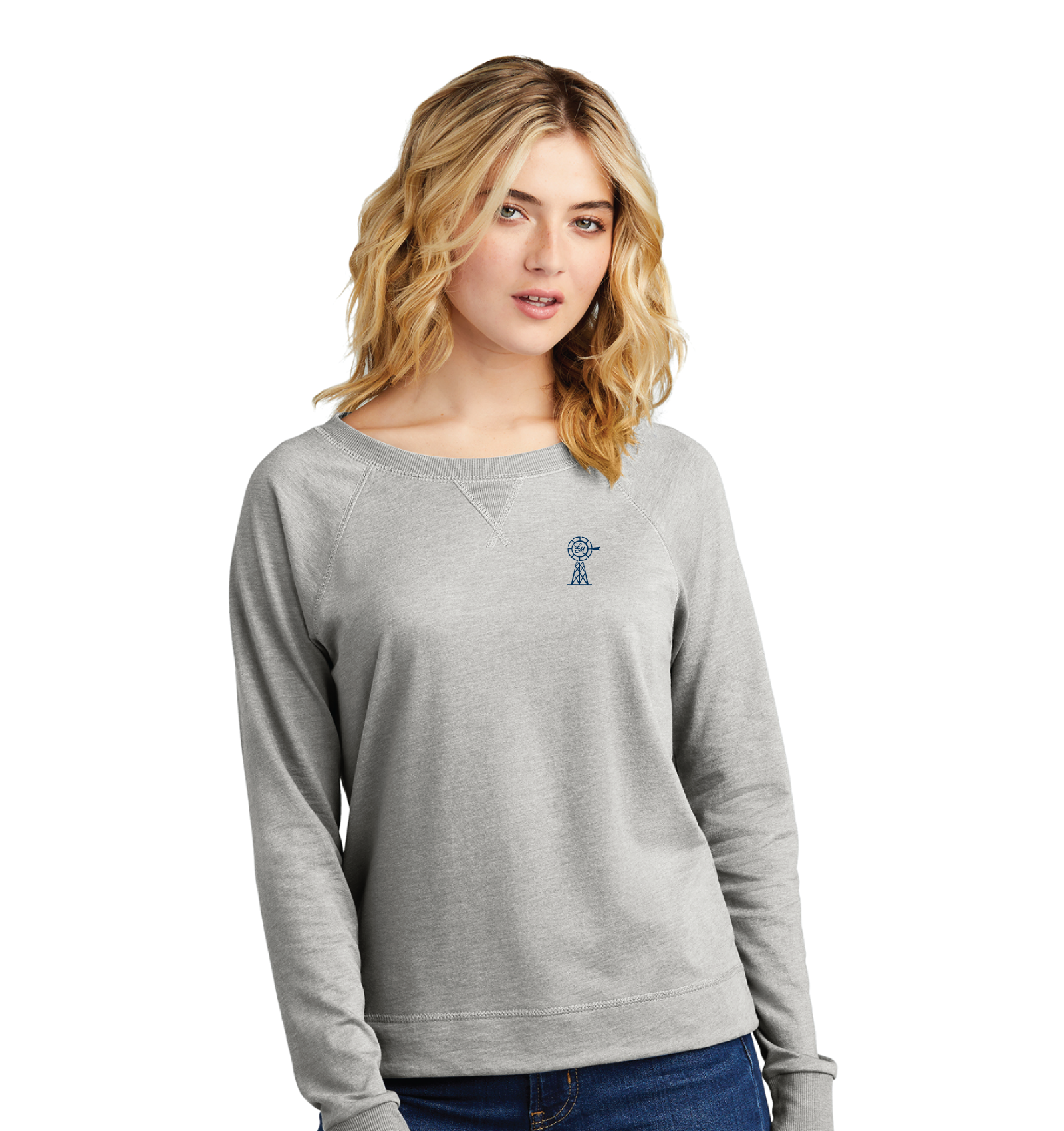 Larkin Meadows Women's District Featherweight French Terry Long Sleeve Crewneck