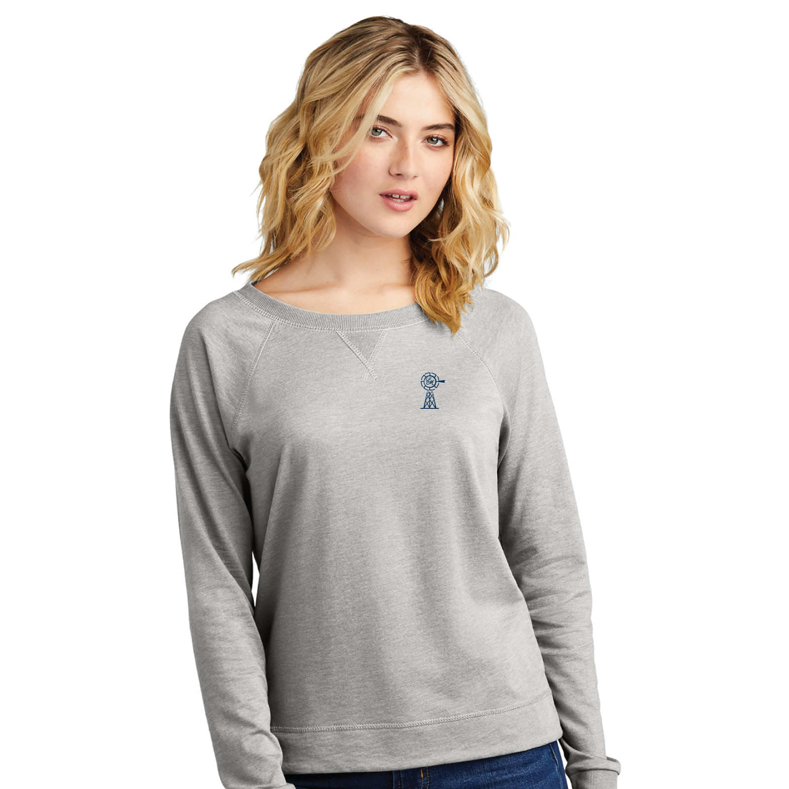 Larkin Meadows Women's District Featherweight French Terry Long Sleeve Crewneck