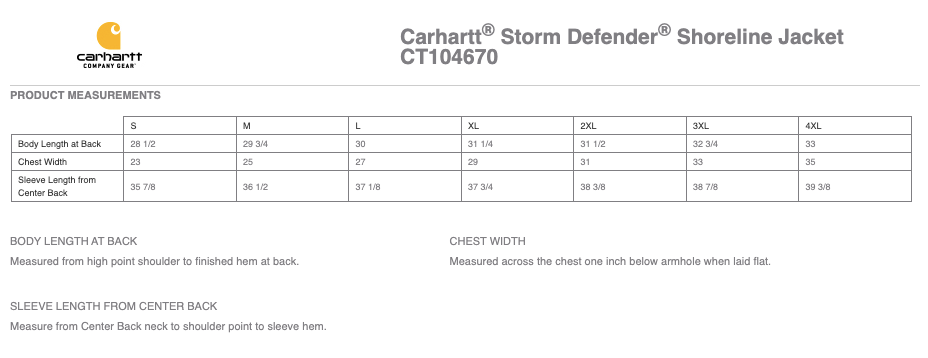 The Circus Men's Carhartt Storm Defender Shoreline Jacket