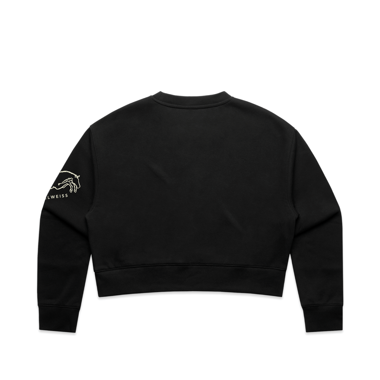 Edelweiss Farms Women's AScolour Relax Crop Crew w/ Sleeve Logo