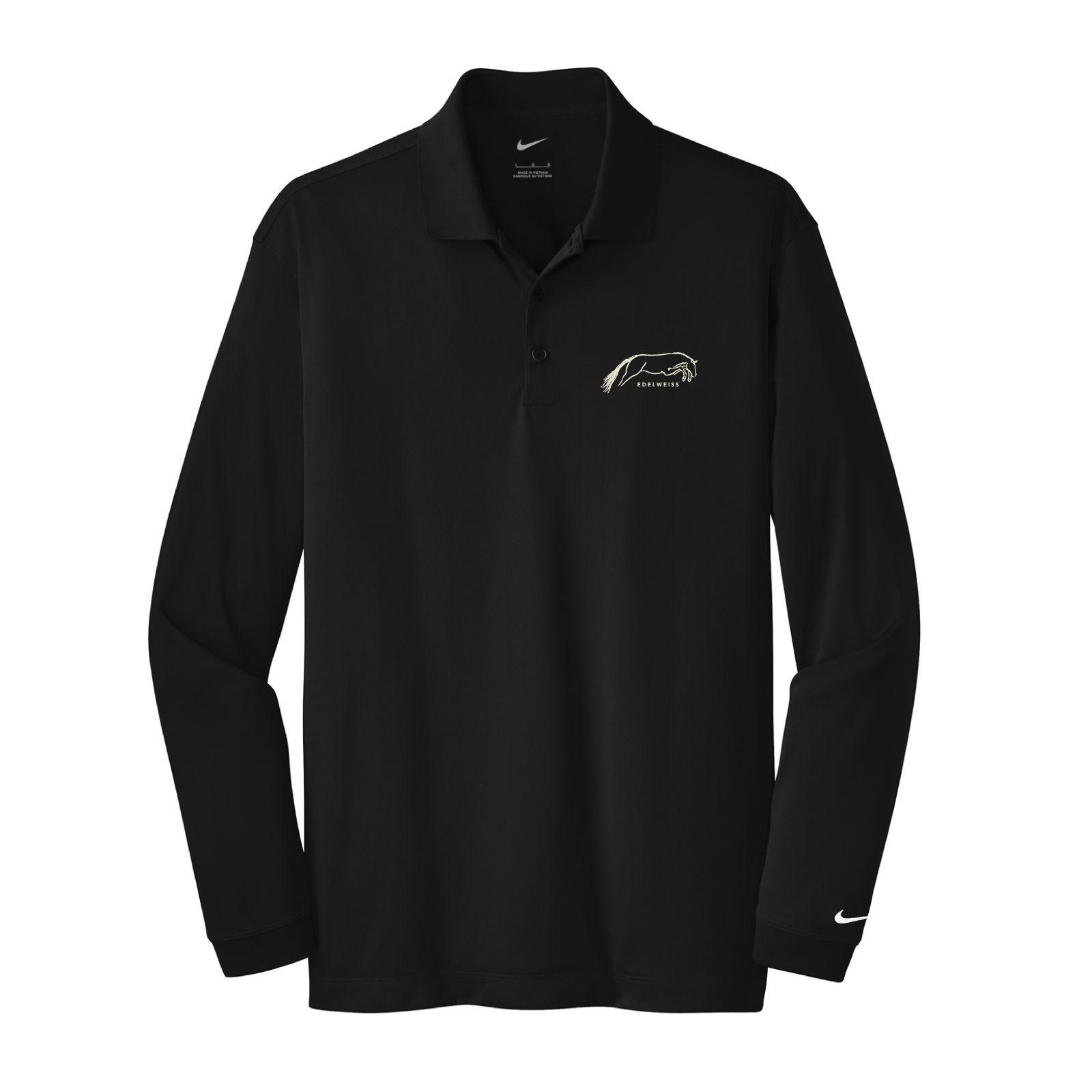 Edelweiss Farms Men's Nike Long Sleeve Stretch Dri-FIT Polo
