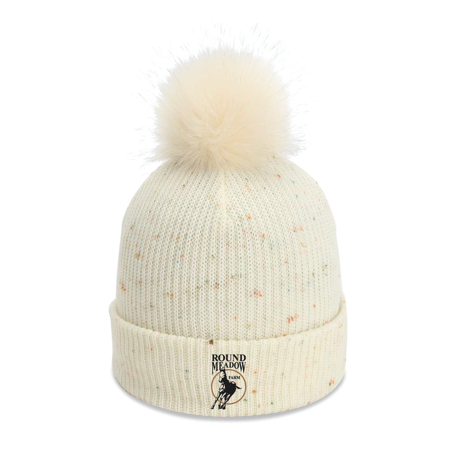 Round Meadow Farm Imperial Pom Cuffed Beanie