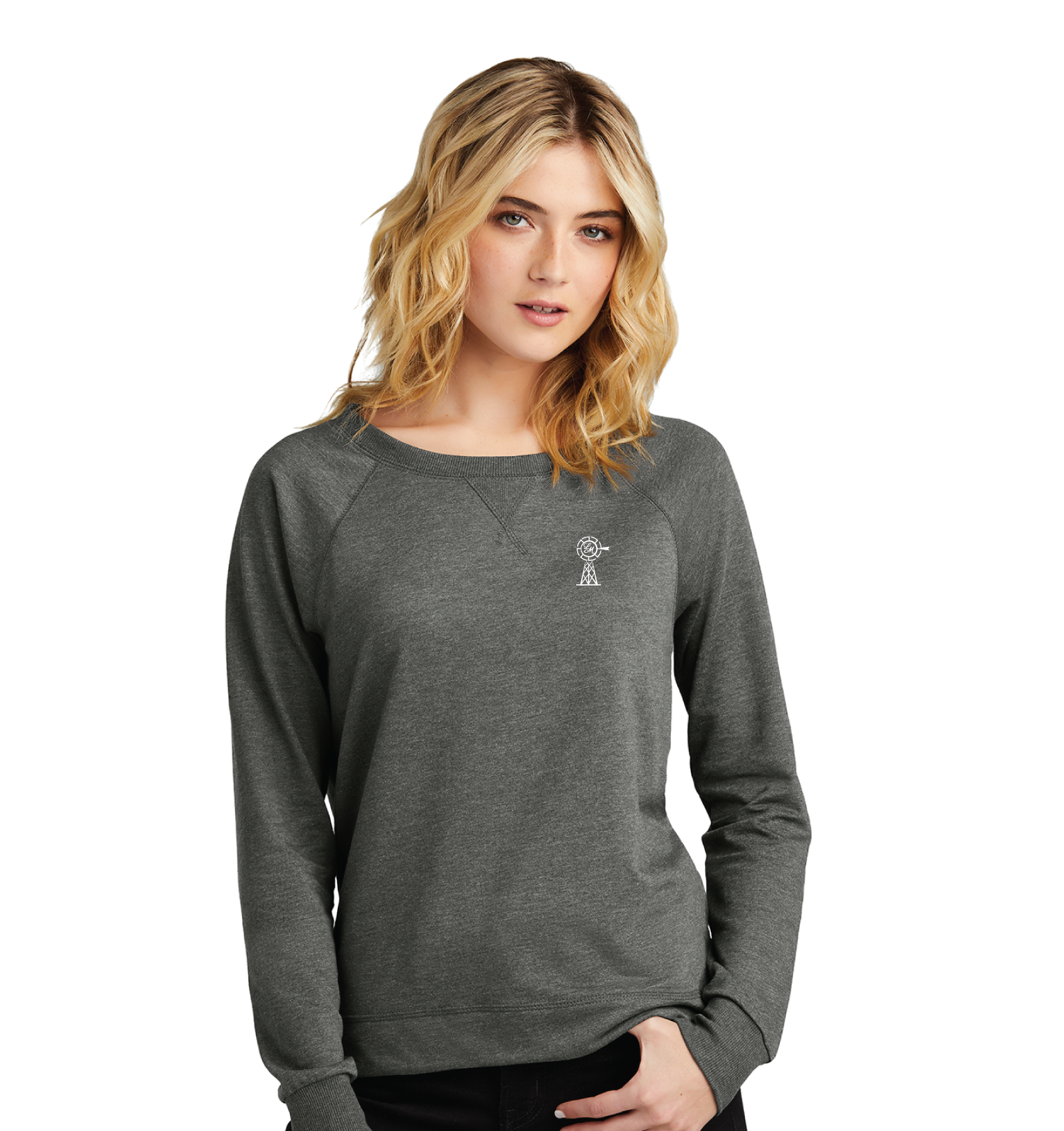 Larkin Meadows Women's District Featherweight French Terry Long Sleeve Crewneck