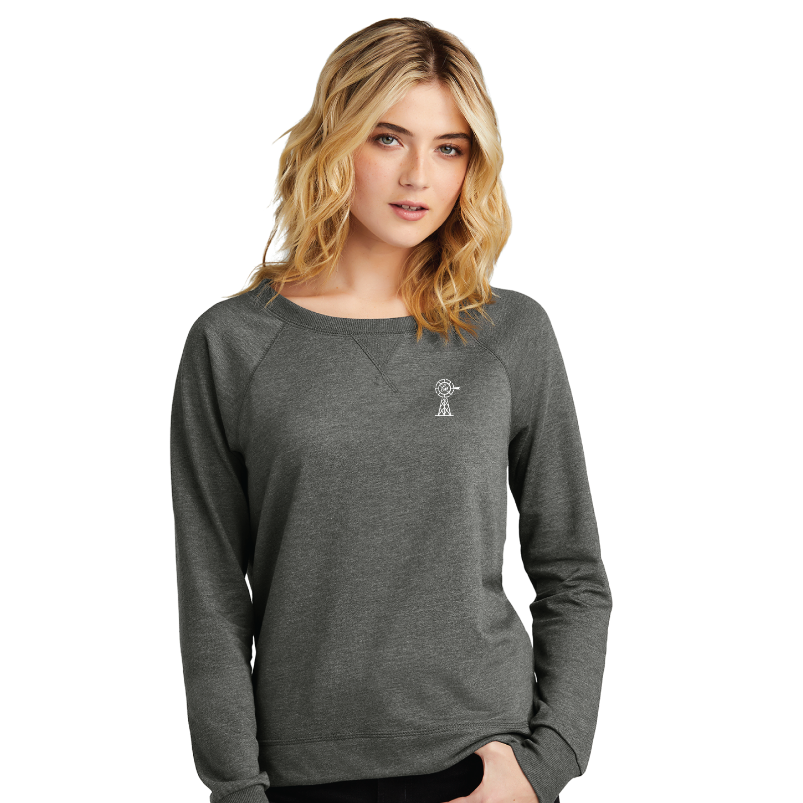 Larkin Meadows Women's District Featherweight French Terry Long Sleeve Crewneck