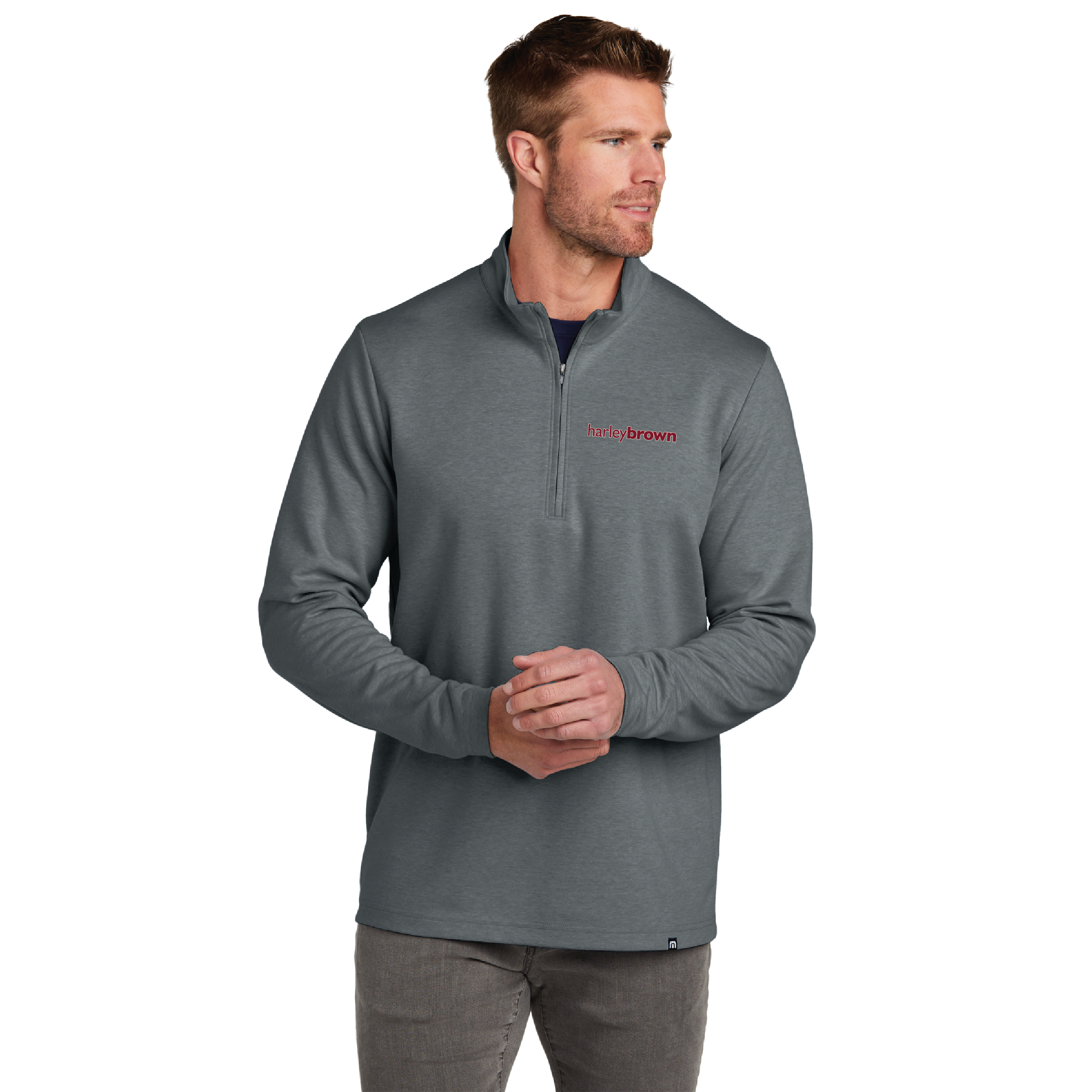 Harley Brown Equestrian Men's TravisMathew Coveside 1/4 Zip