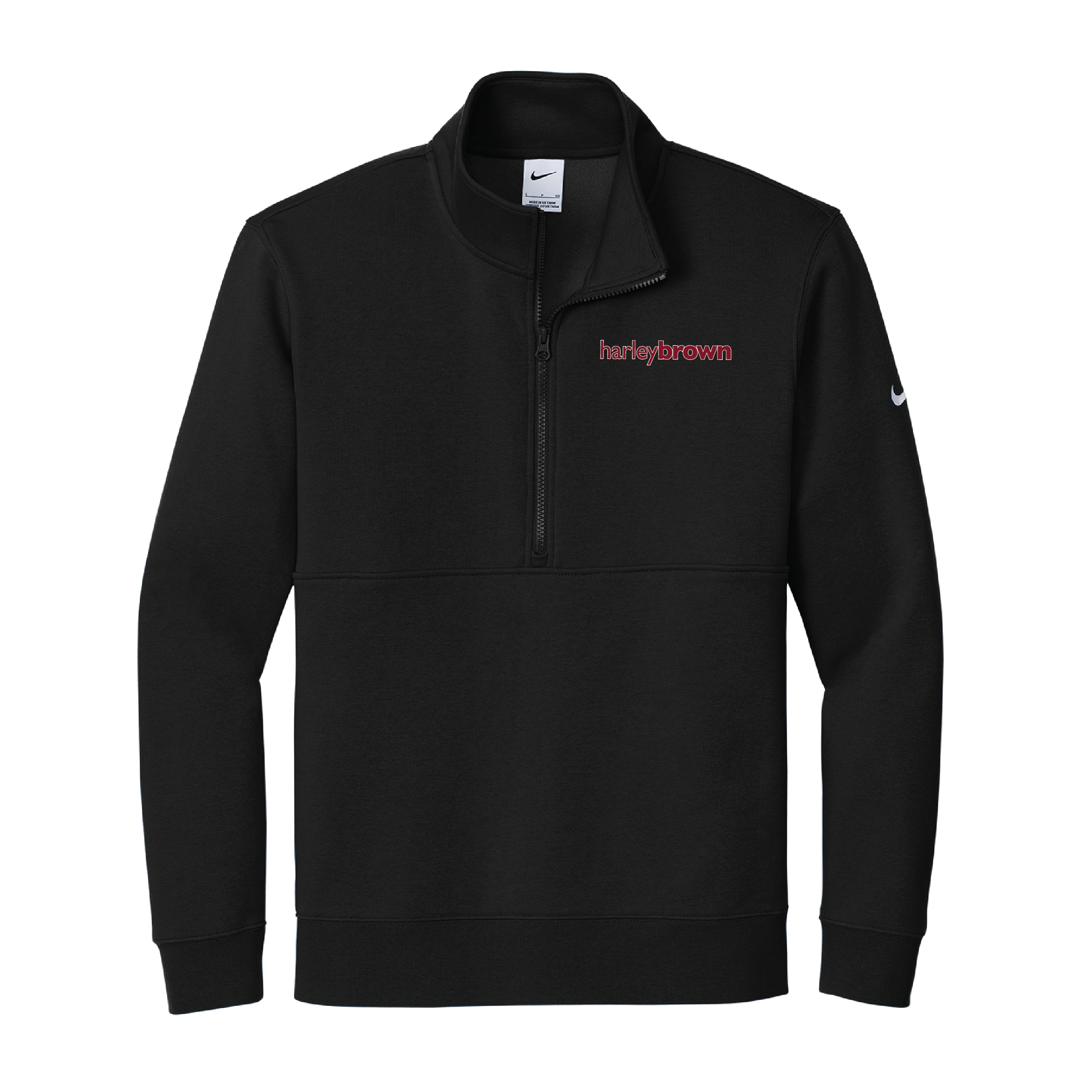 Harley Brown Equestrian Men's Nike Club Fleece Half-Zip Pullover