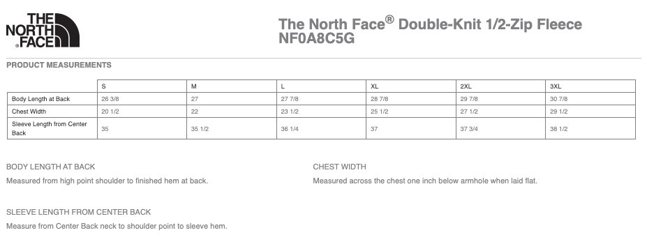 Woodhill Farm Men's The North Face Double-Knit 1/2 Zip Fleece