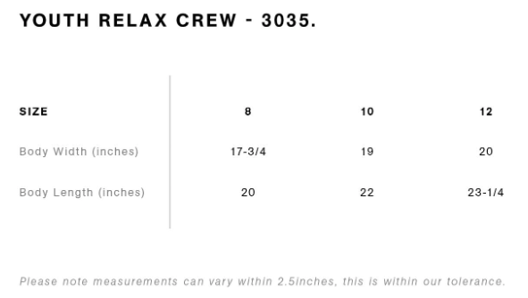 Edelweiss Farms Ascolour Youth Relax Crew