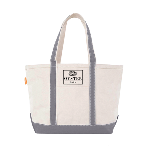 Oyster Farm CB Station Medium Canvas Tote