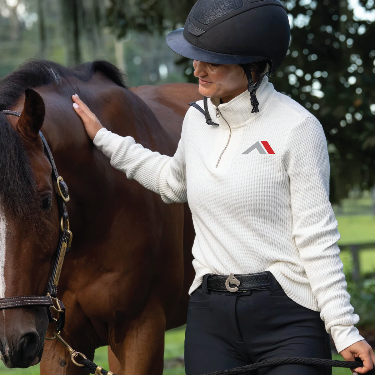 Amara Equestrian Euphoric Equestrian Good Mood 1/4 Zip Waffle