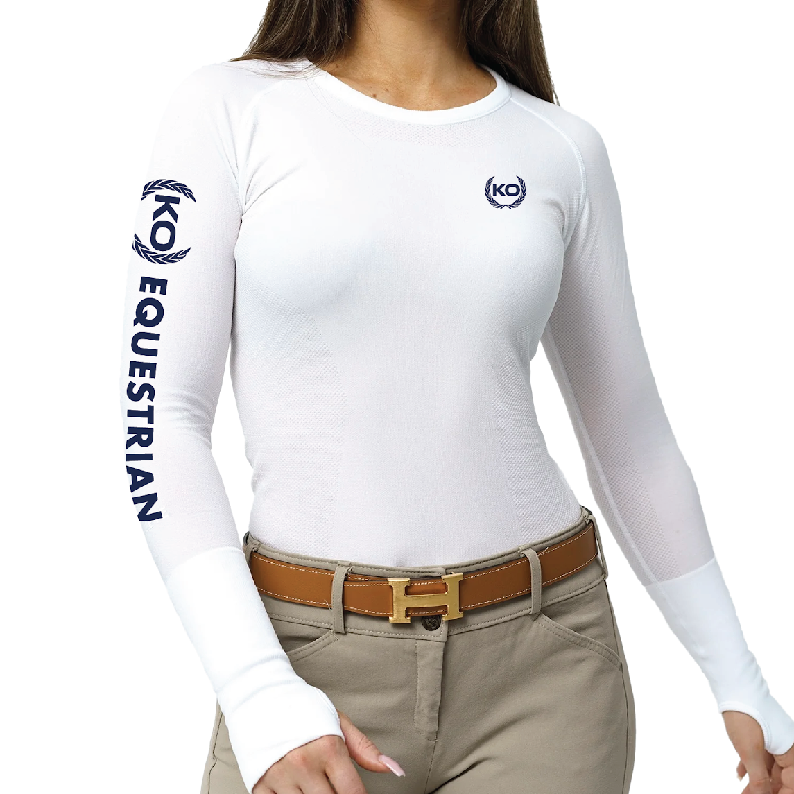 KO Eventing Women's TKEQ 'Kennedy' Seamless Long Sleeve Printed Logos
