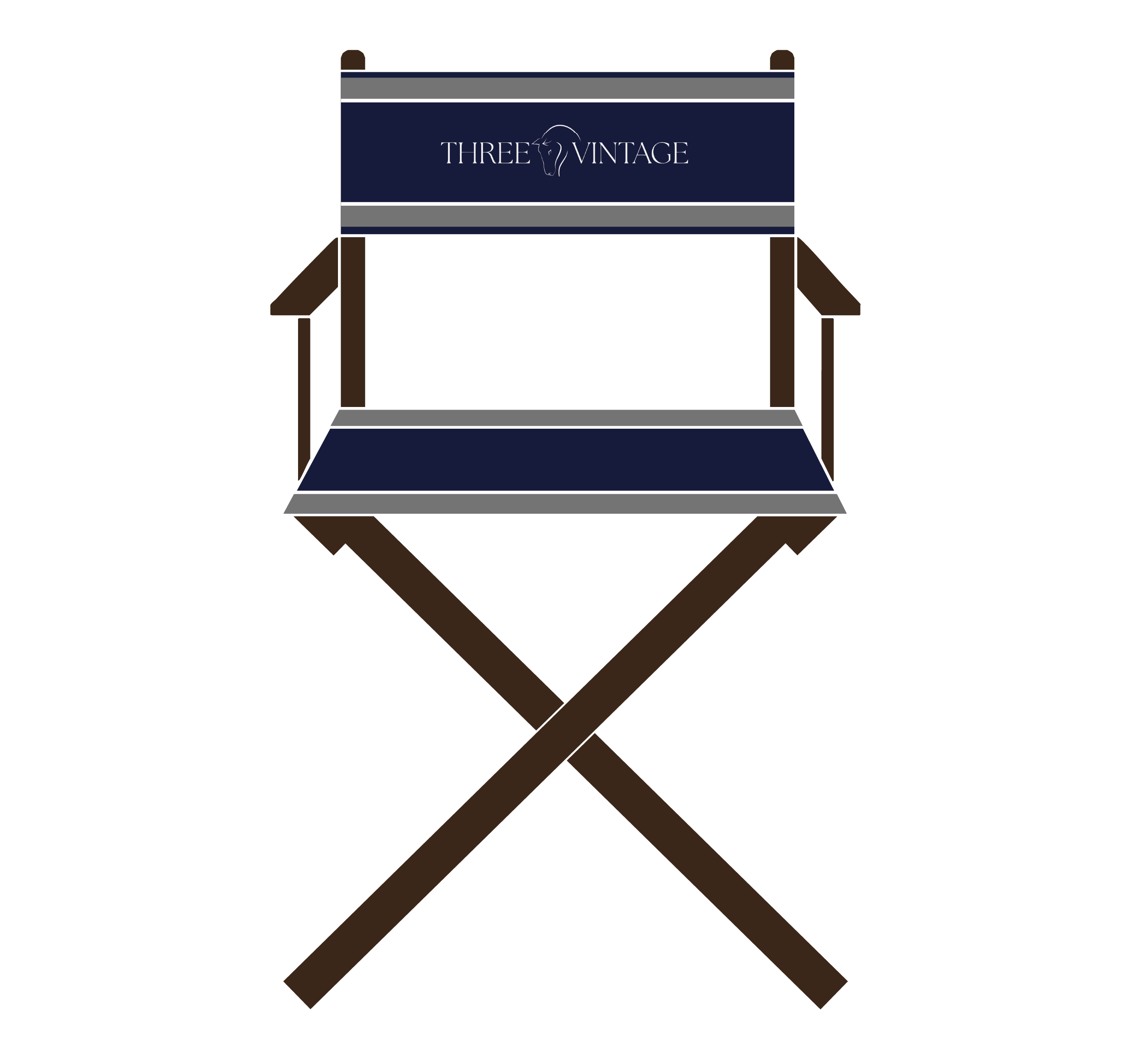 Three Vintage Director's Chair